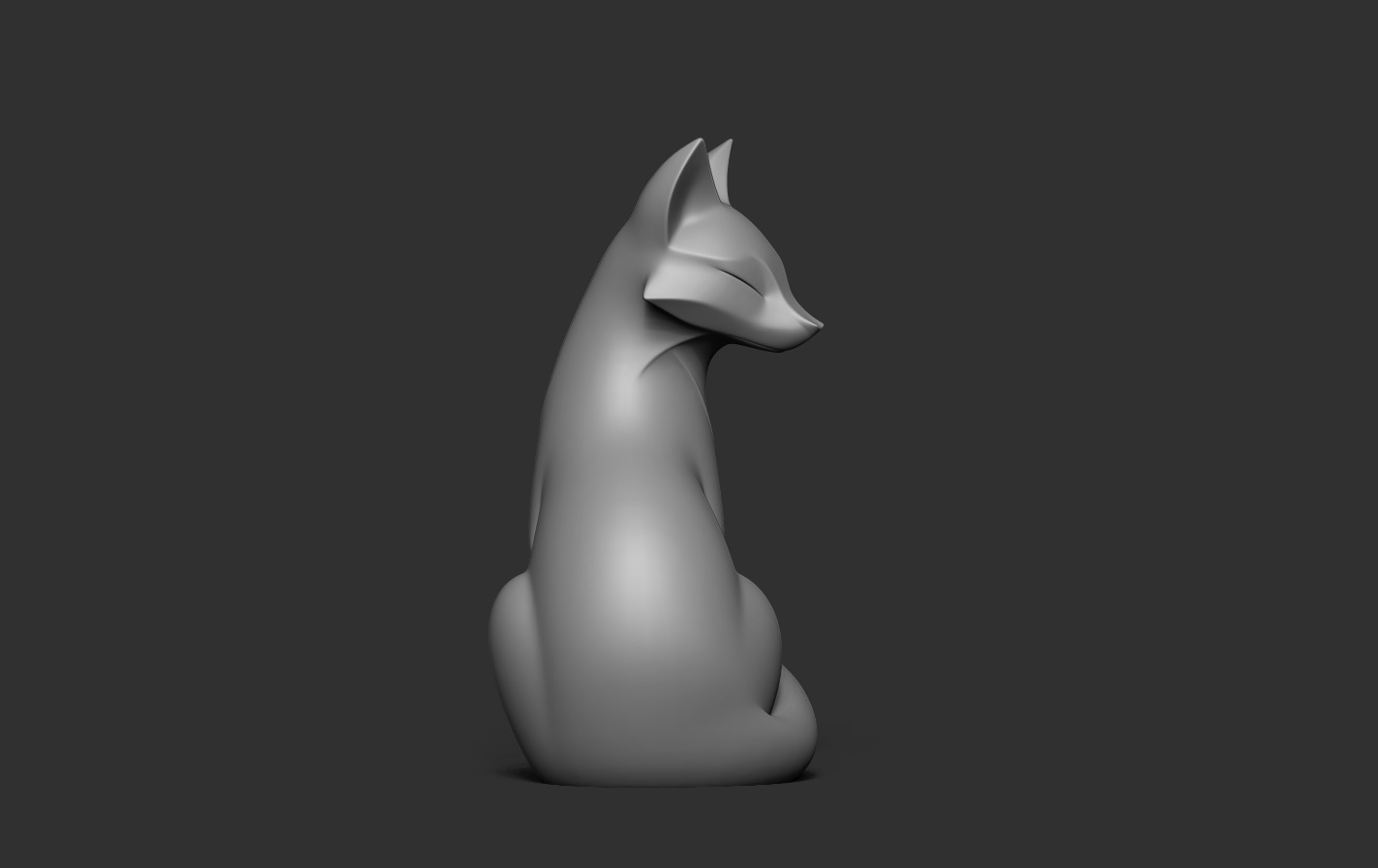 Fox Sculpture 3D print model_16