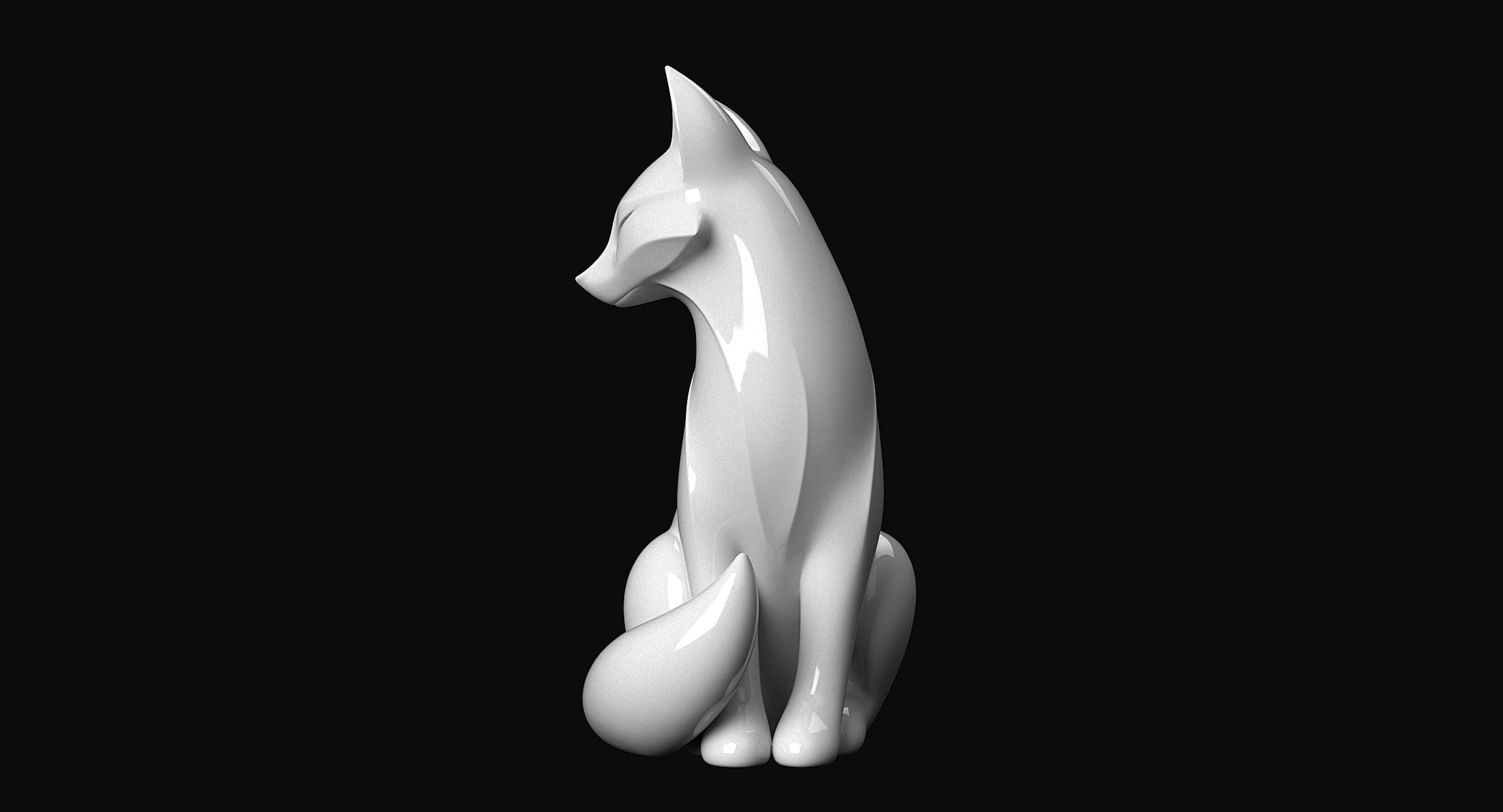 Fox Sculpture 3D print model_7