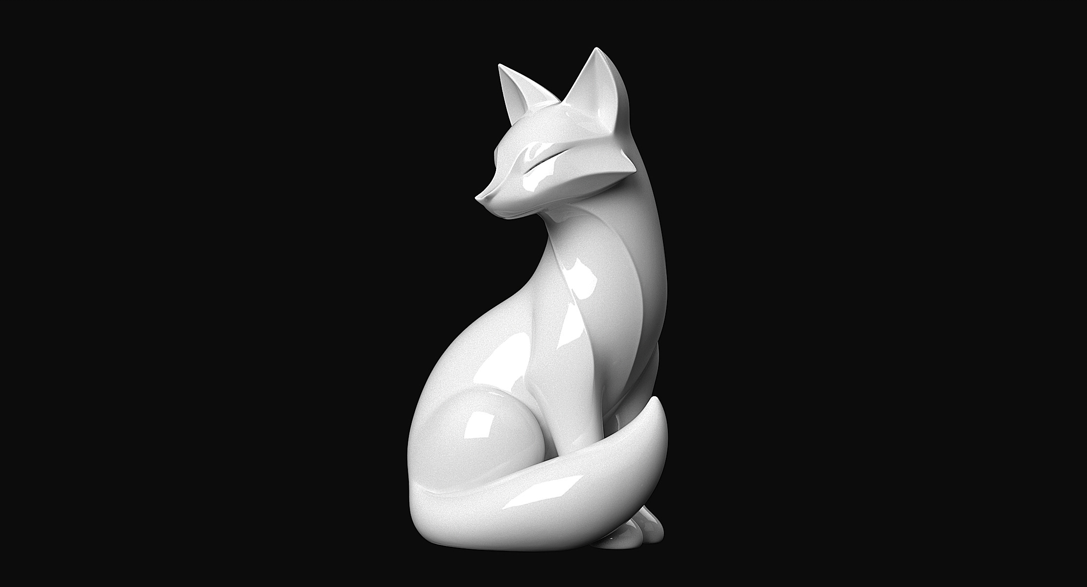 Fox Sculpture 3D print model_8