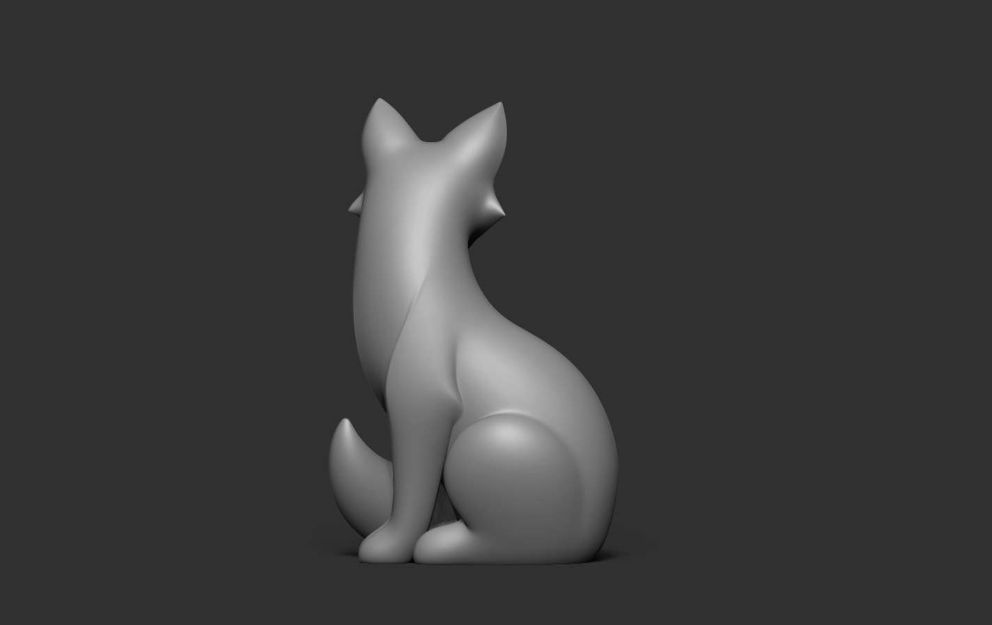 Fox Sculpture 3D print model_15