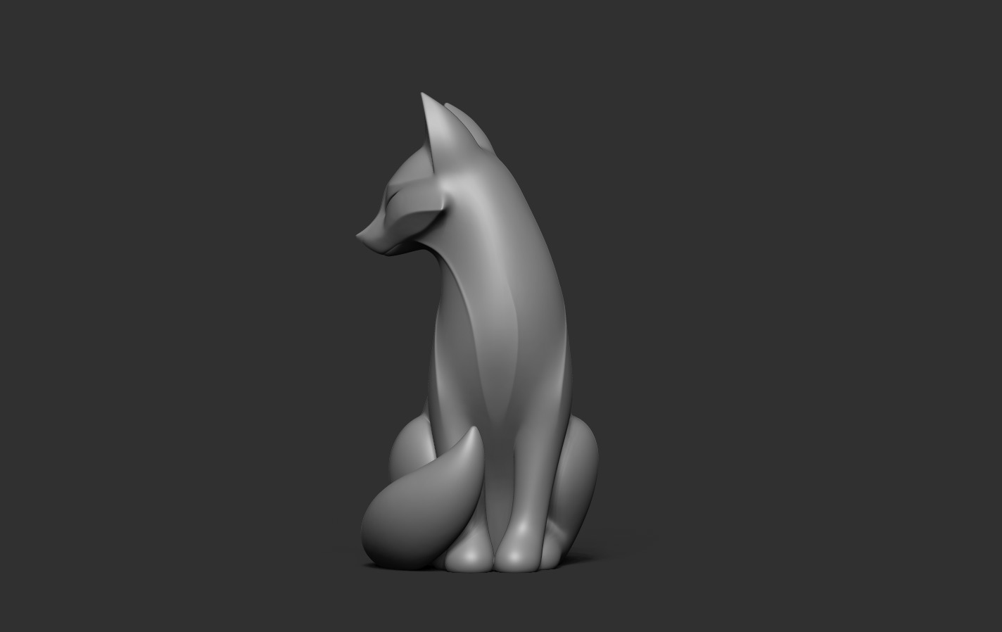 Fox Sculpture 3D print model_13