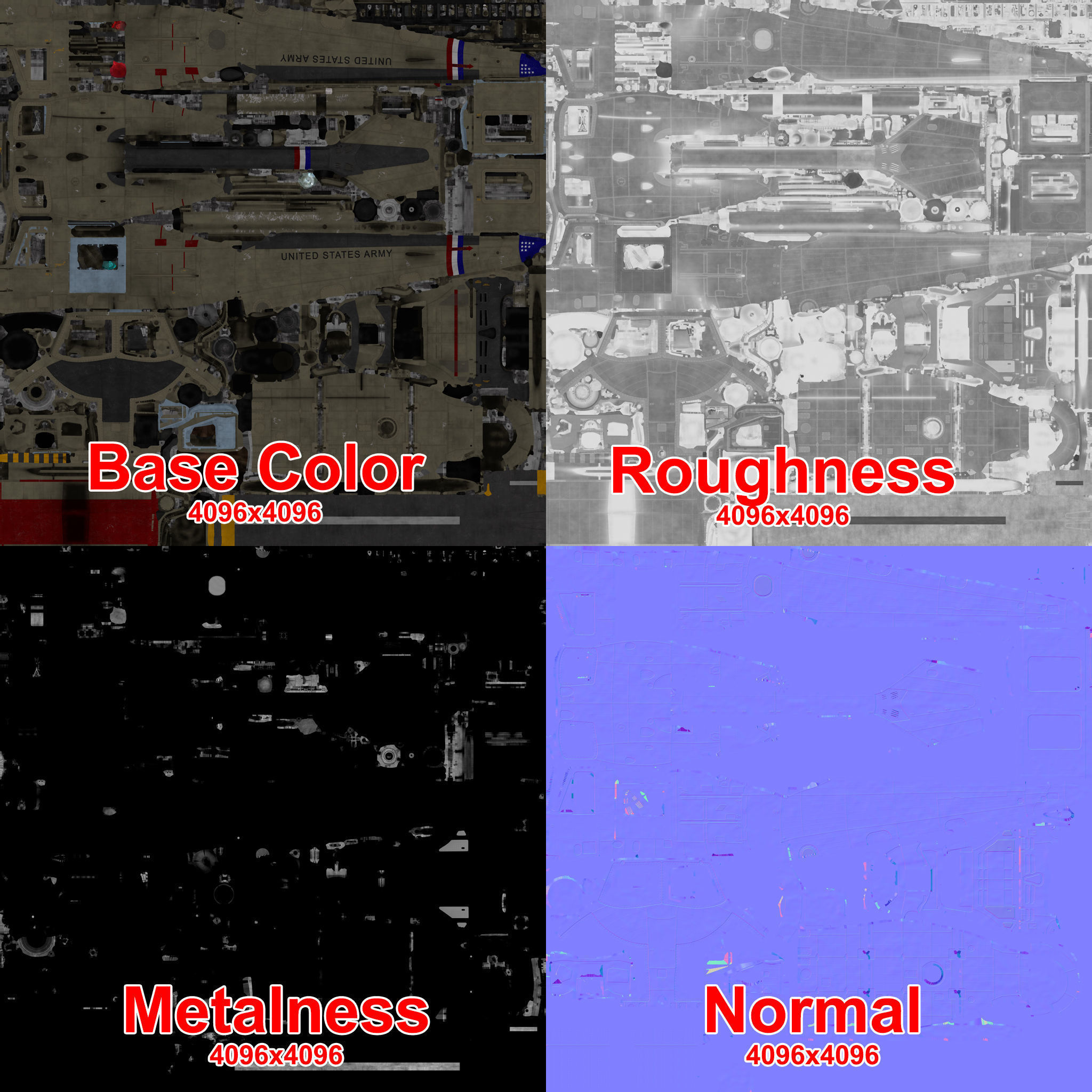 Bell UH-1C US Army 2 Static Low-poly 3D model_41