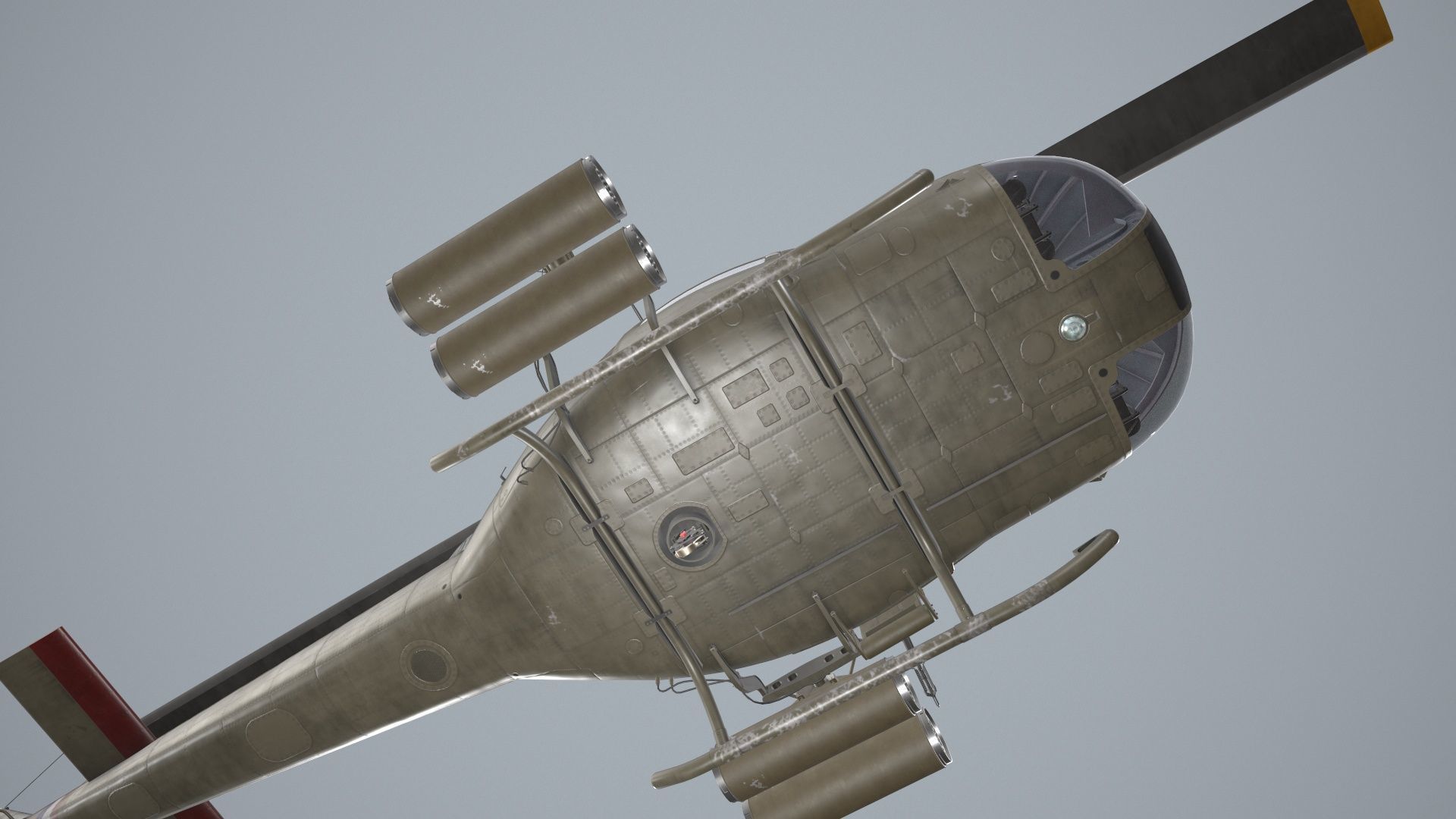 Bell UH-1C US Army 2 Static Low-poly 3D model_8