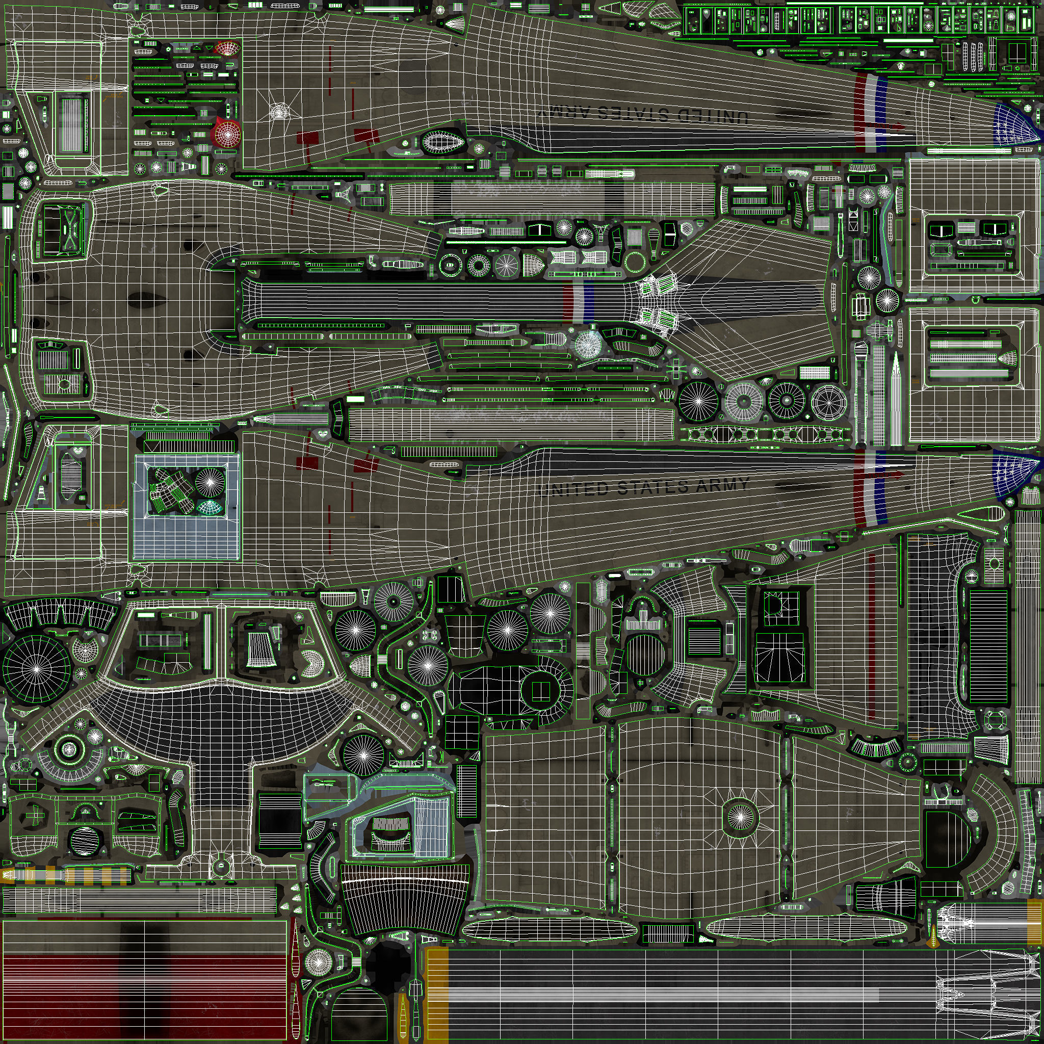 Bell UH-1C US Army 2 Static Low-poly 3D model_43