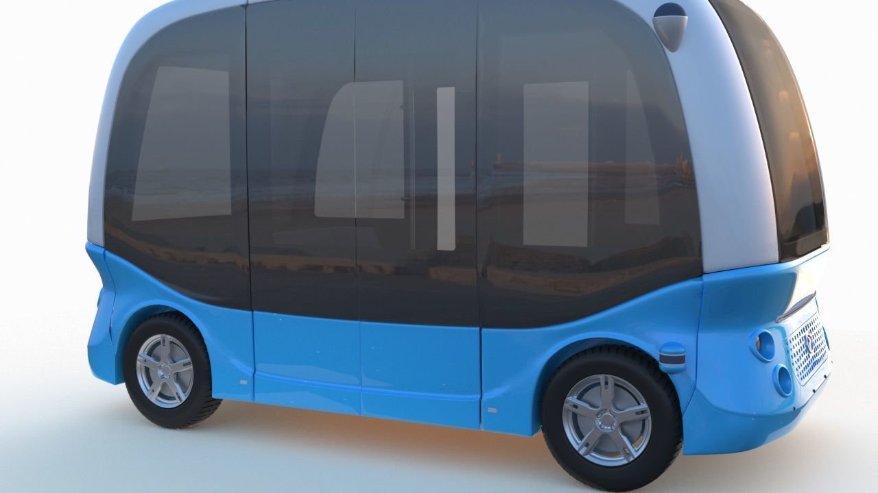Autonomous Electric Minibus 3D model_9