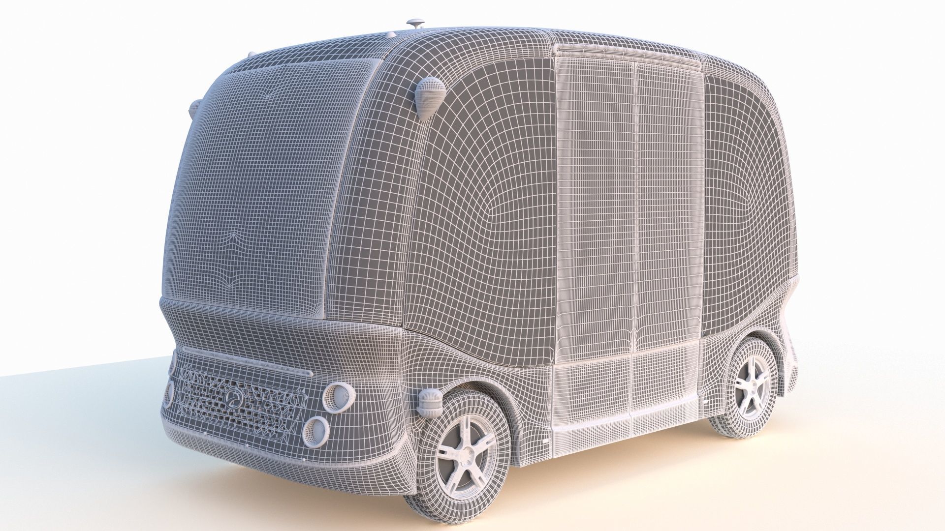Autonomous Electric Minibus 3D model_12