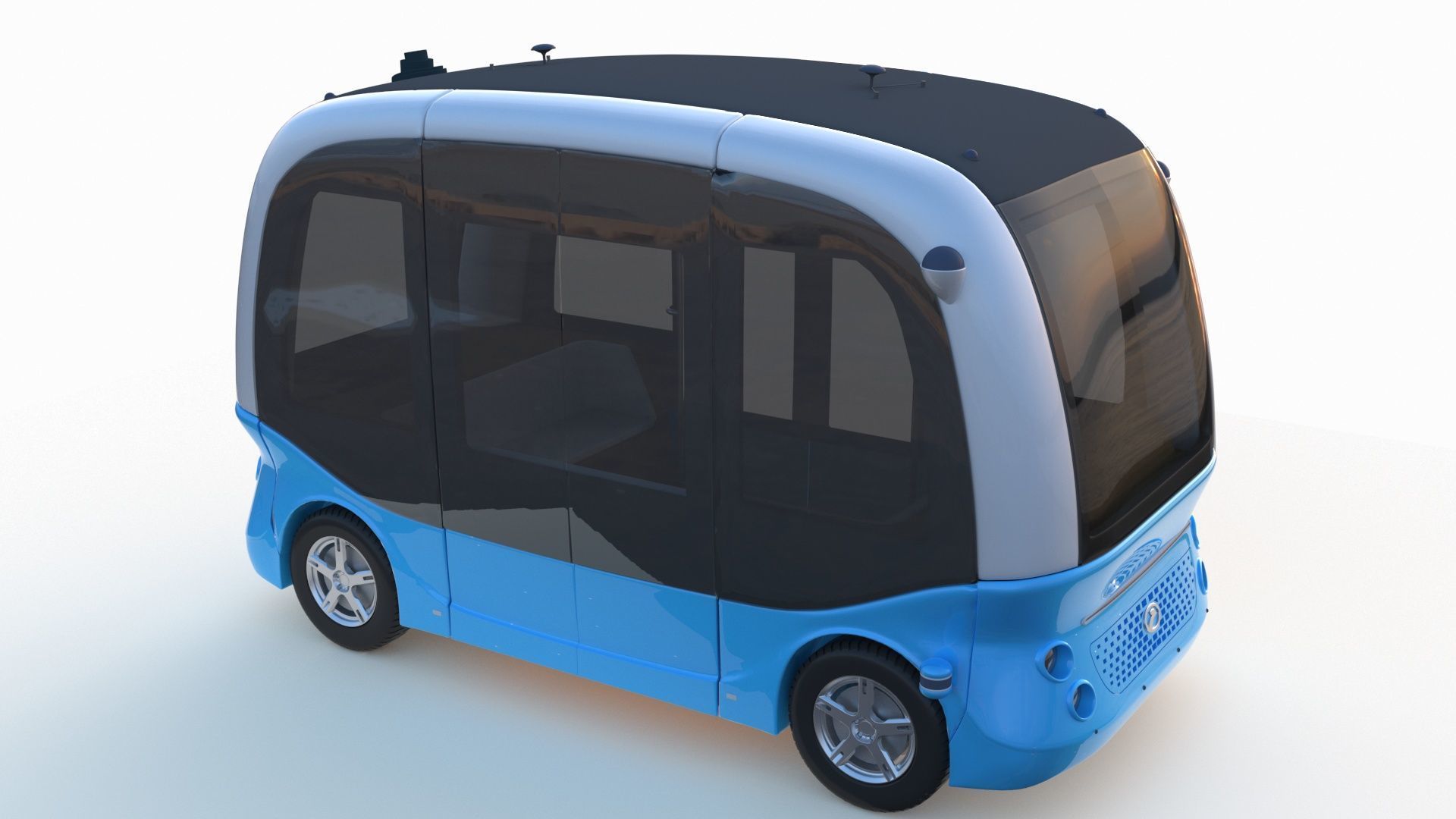 Autonomous Electric Minibus 3D model_3