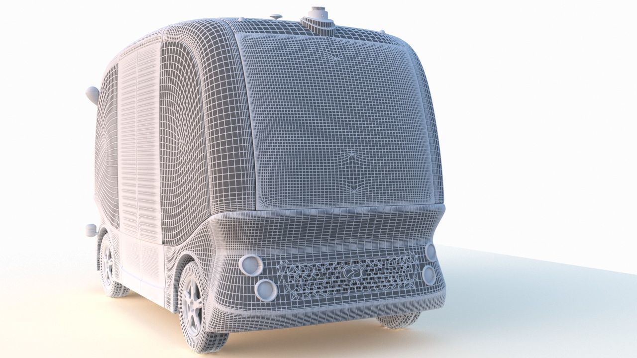 Autonomous Electric Minibus 3D model_16