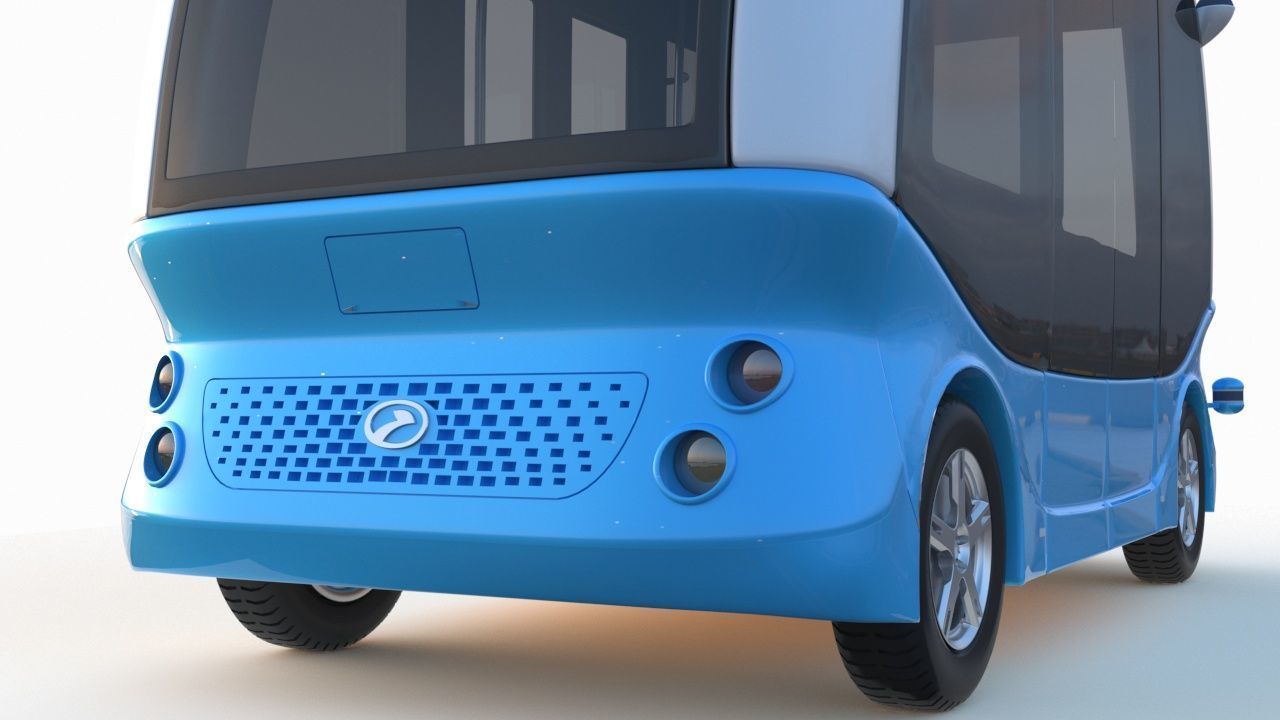 Autonomous Electric Minibus 3D model_10