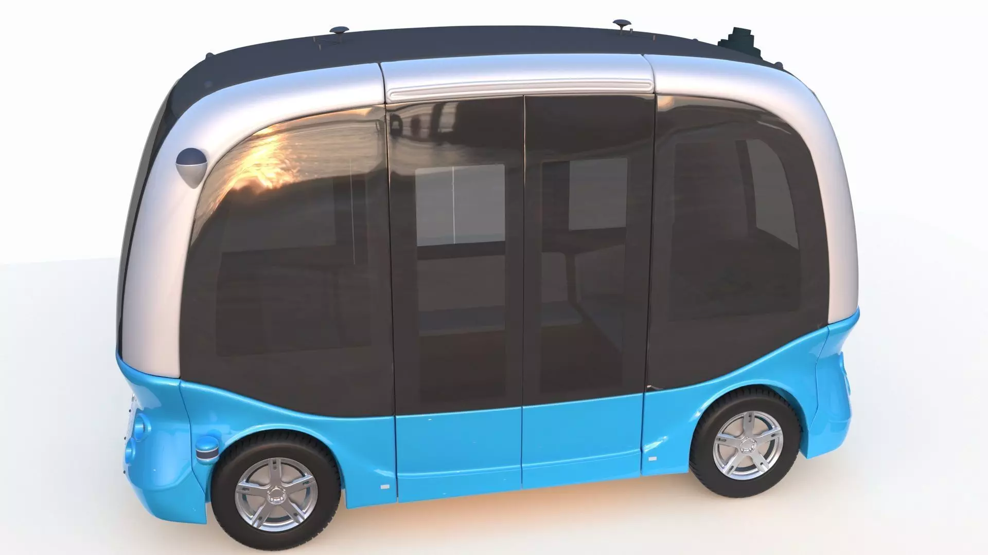 Autonomous Electric Minibus 3D model_0