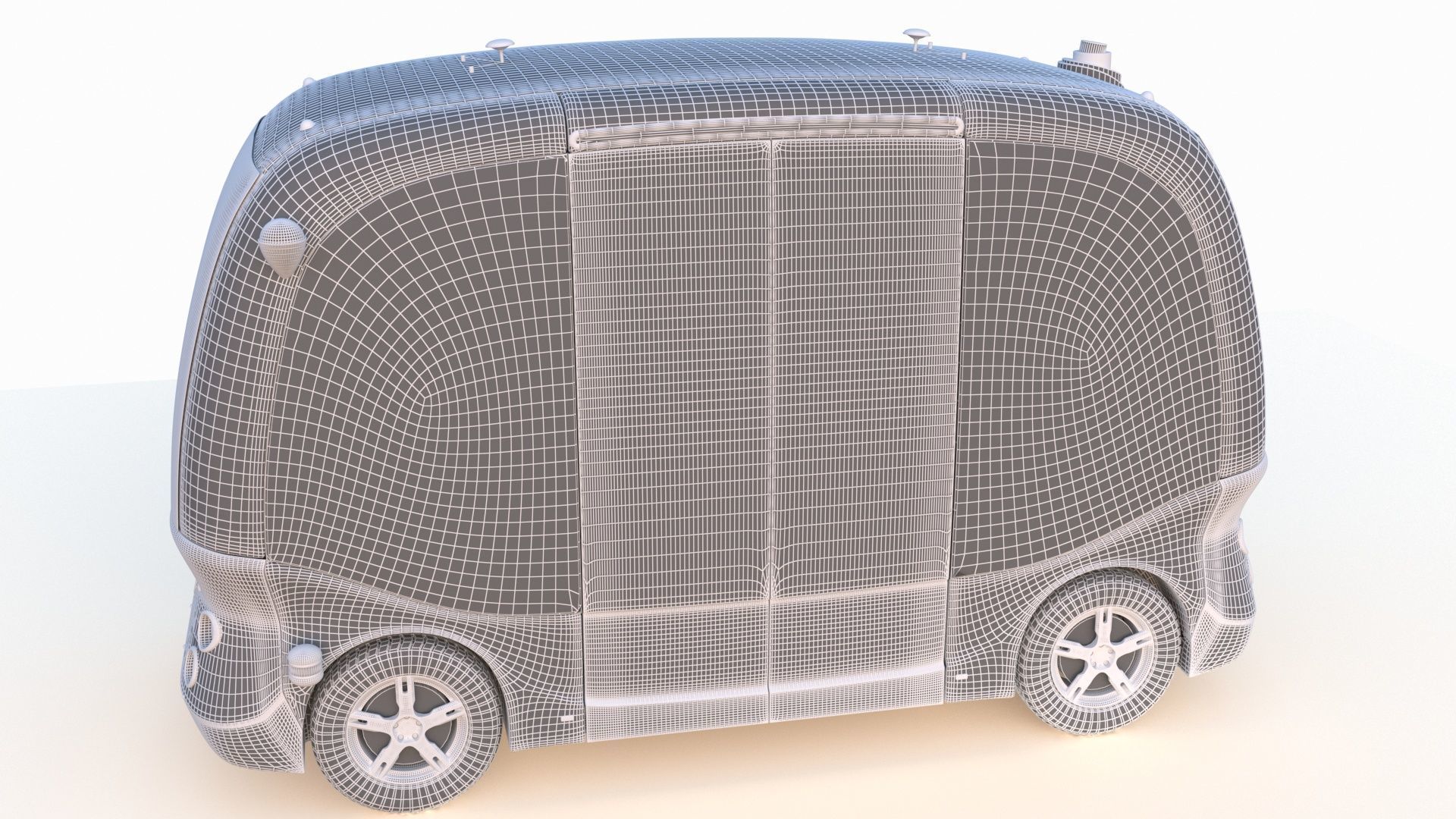 Autonomous Electric Minibus 3D model_13