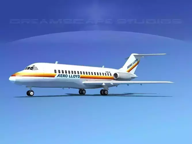 Douglas DC-9-15 Aero LLoyd 3D model