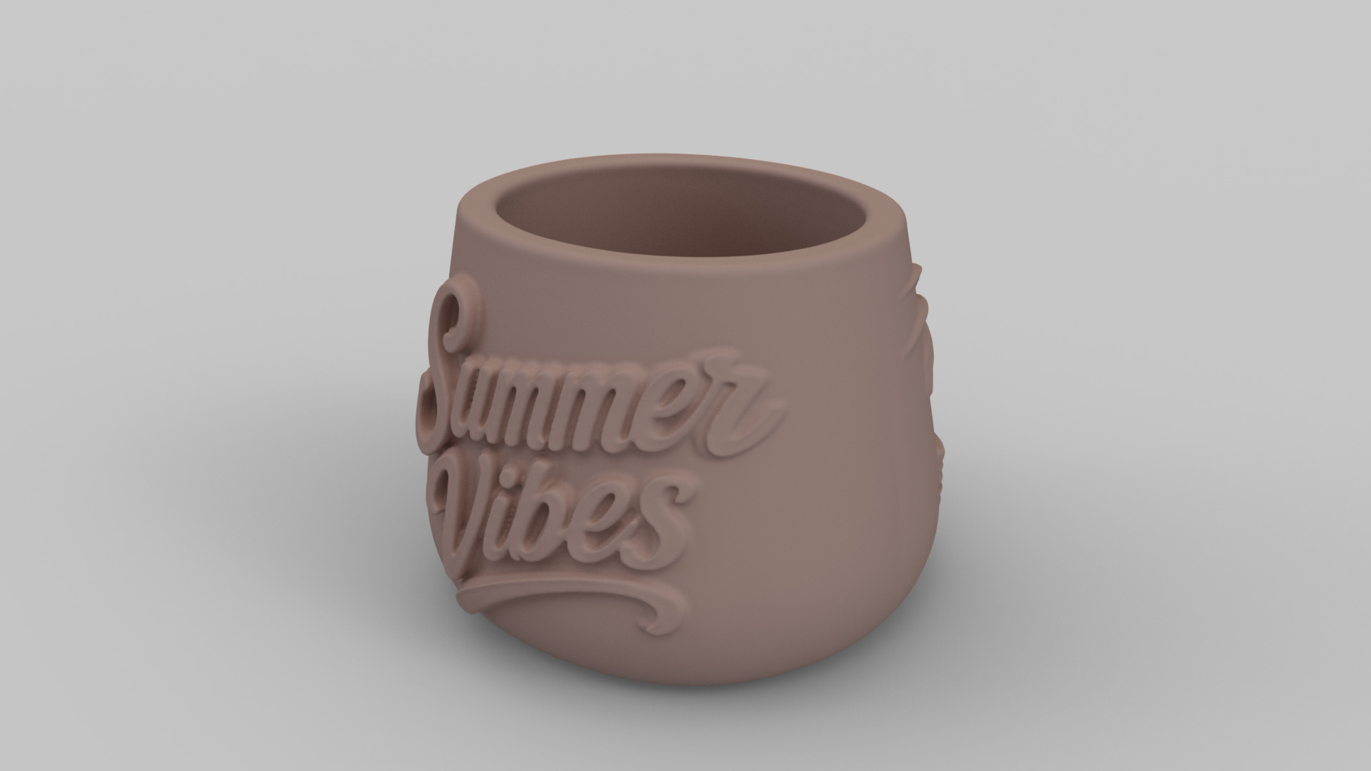 Summer Vibes Organizer - 3D Printable Beach Style Canister 3D print model_1