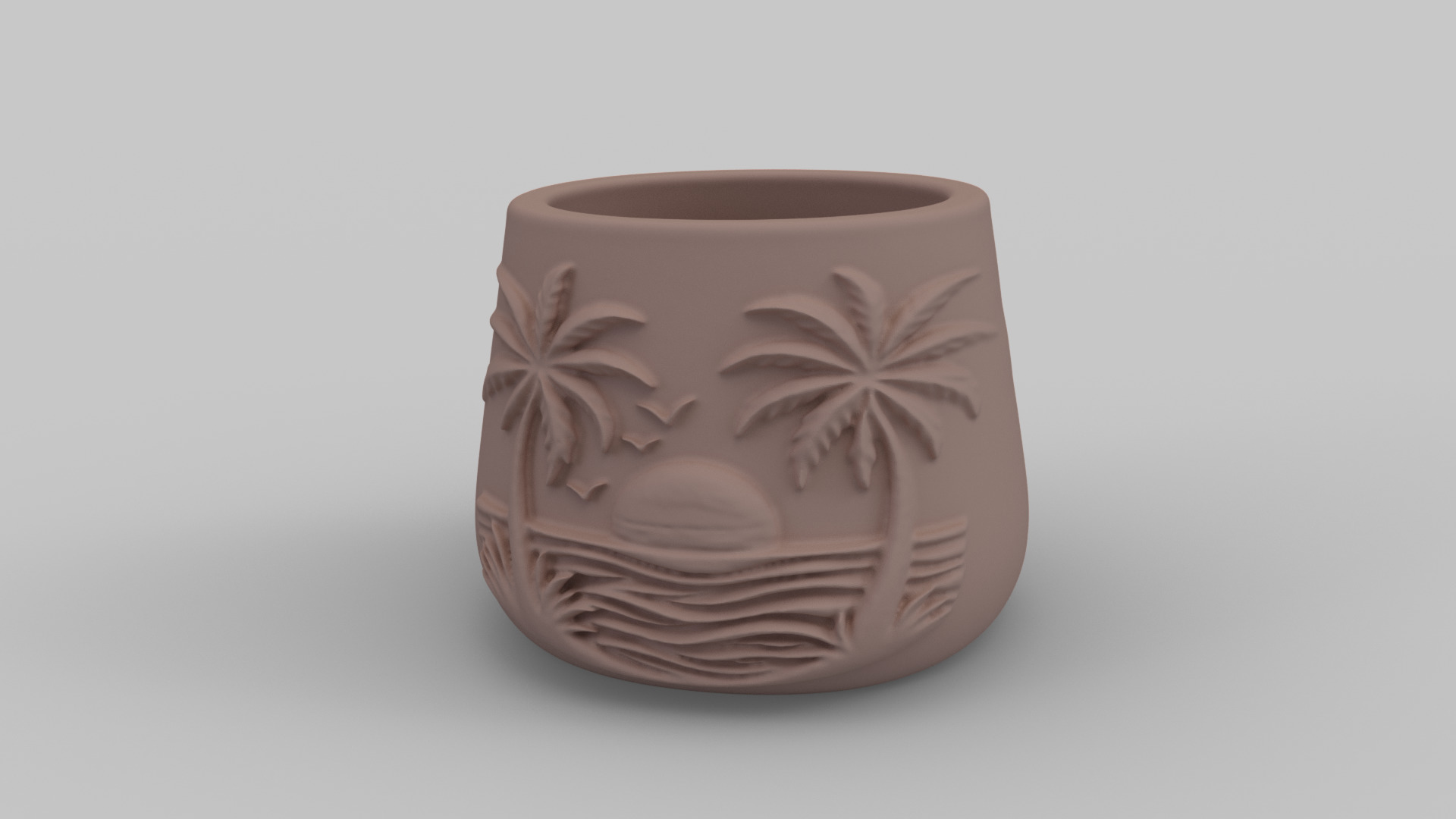 Summer Vibes Organizer - 3D Printable Beach Style Canister 3D print model_2