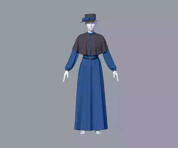 Victorian dress with  hat