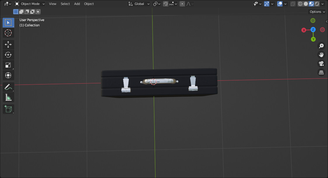 High Quality Simple SuitCase Low-poly 3D model_2