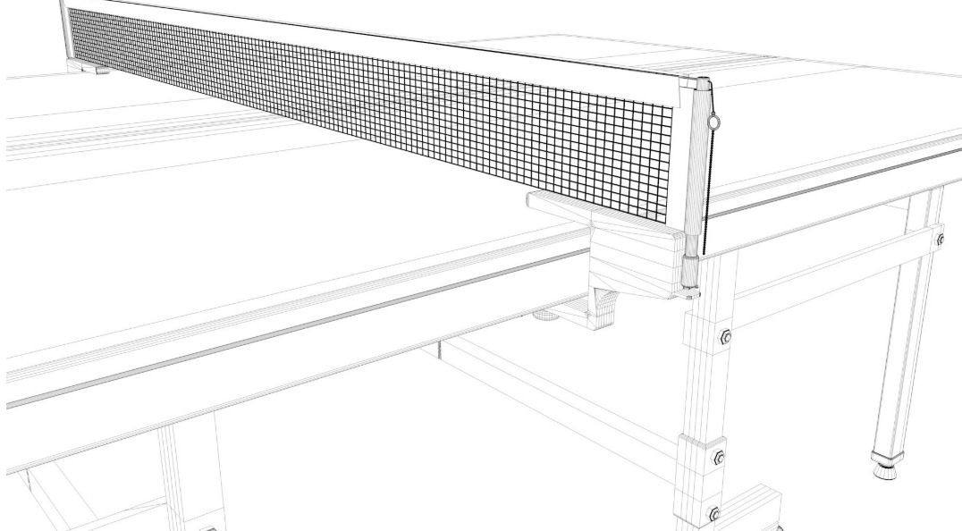 Tennis Table AND Tennis Paddles 3D model_14