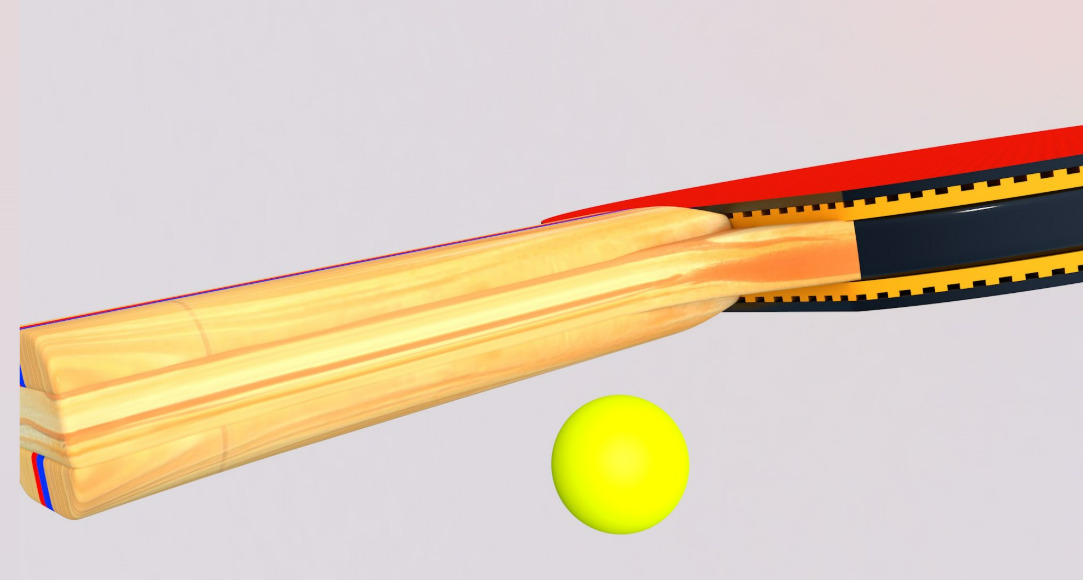 Tennis Table AND Tennis Paddles 3D model_12