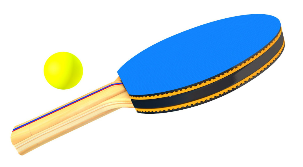 Tennis Table AND Tennis Paddles 3D model_8