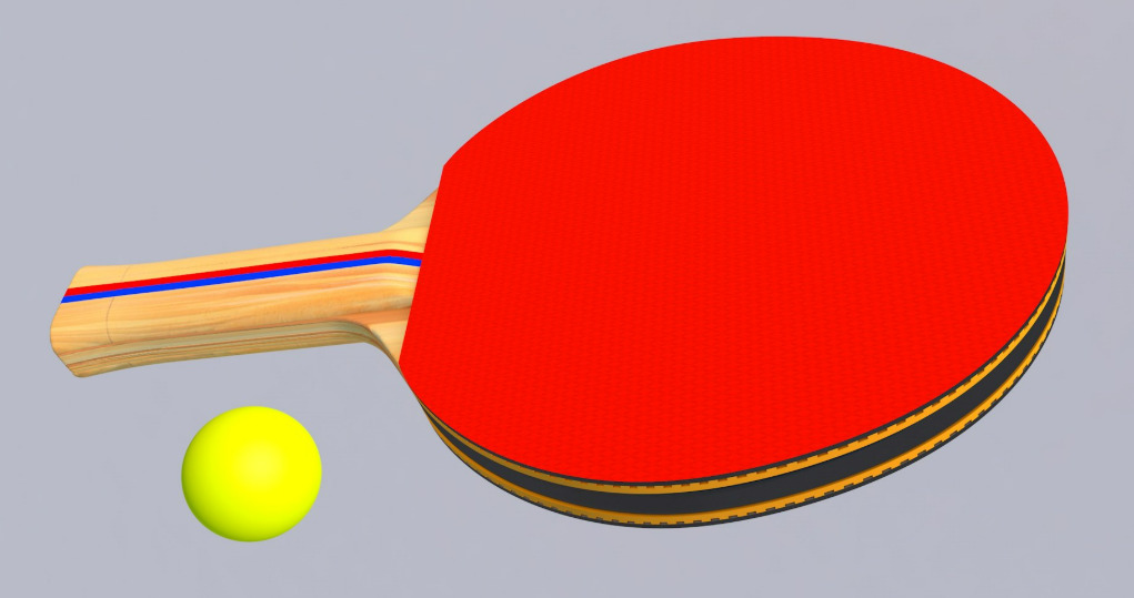 Tennis Table AND Tennis Paddles 3D model_4