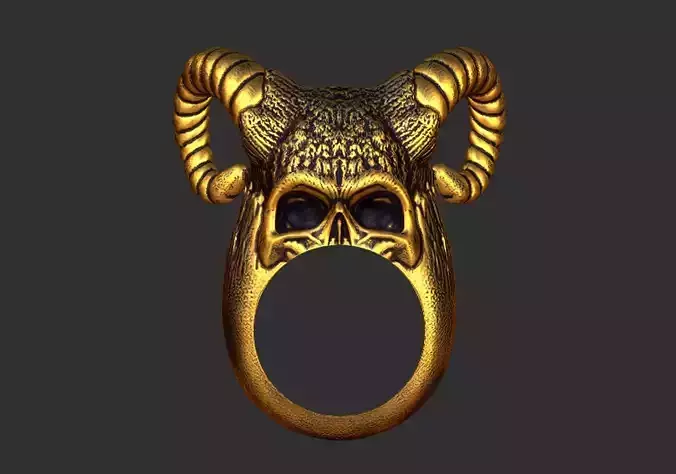 Skull King Ring 1 3D print model