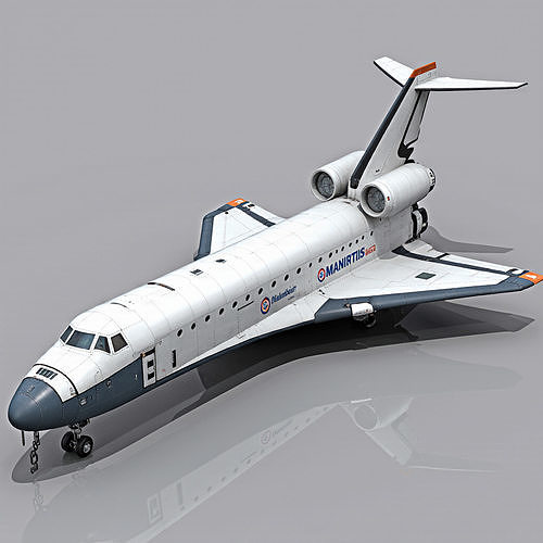 Space Shuttle Atlantis Low-poly 3D model