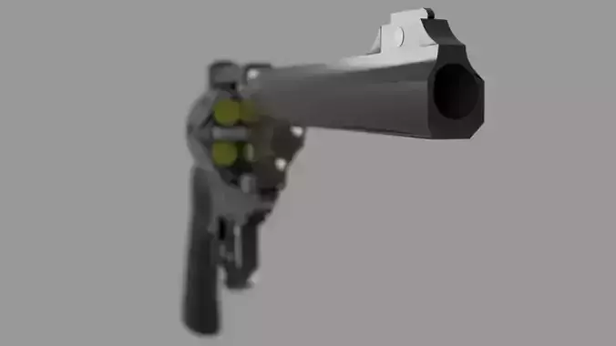 Webley Mk VI Revolver Low-poly 3D model
