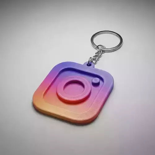 Instagram Logo Keychain - 3D Print STL File