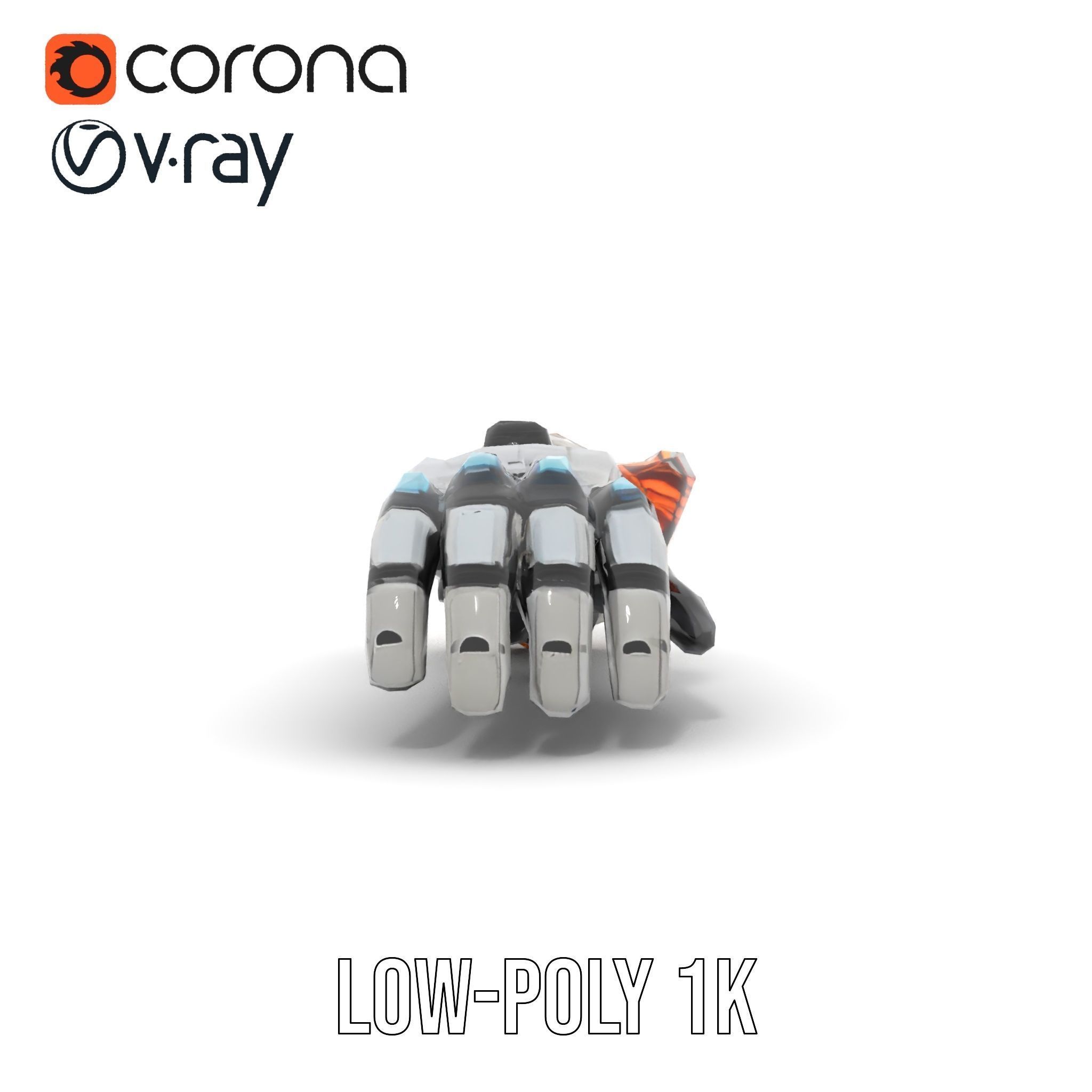 SciFi Robotic Arm Model Pack Low-poly 3D model_13