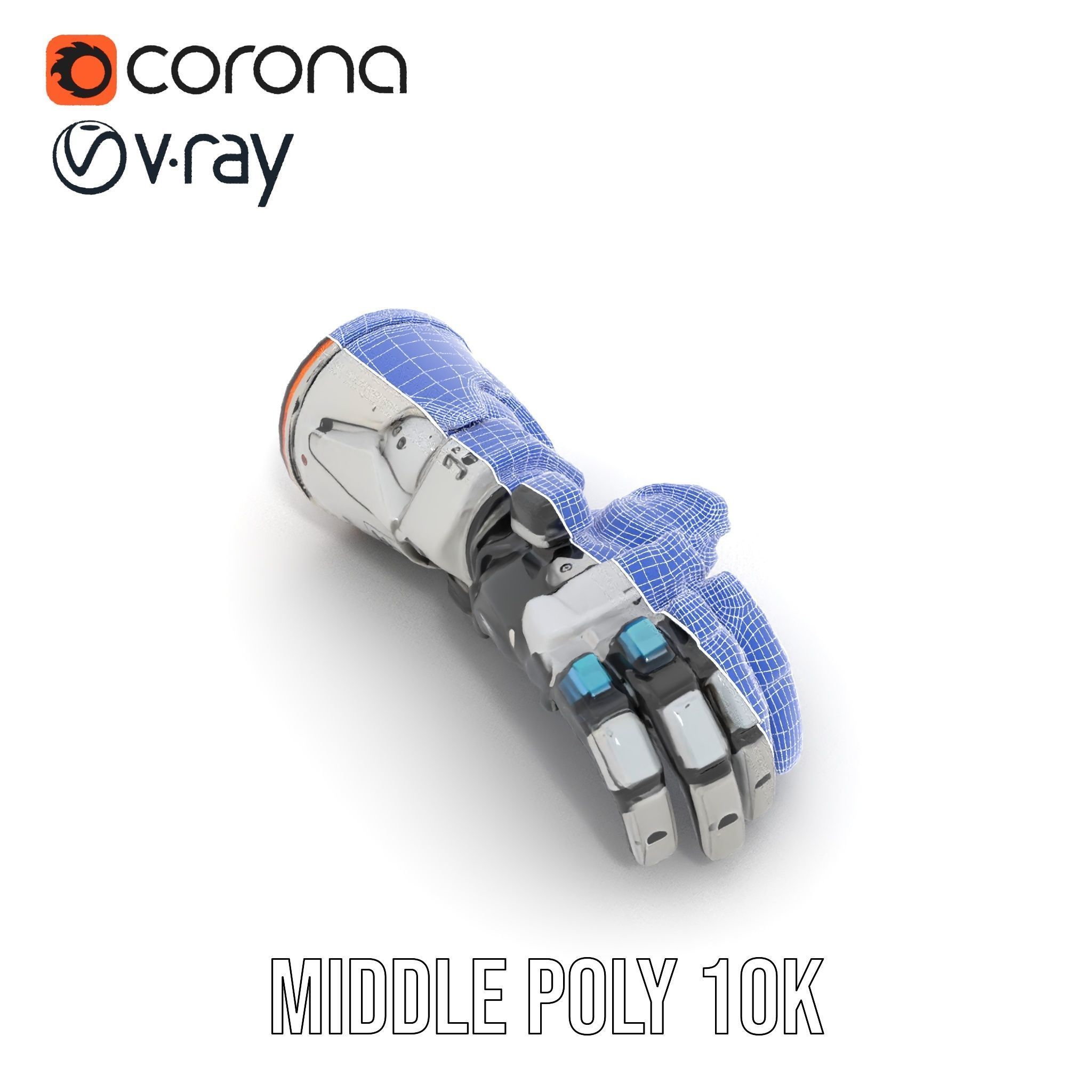 SciFi Robotic Arm Model Pack Low-poly 3D model_14