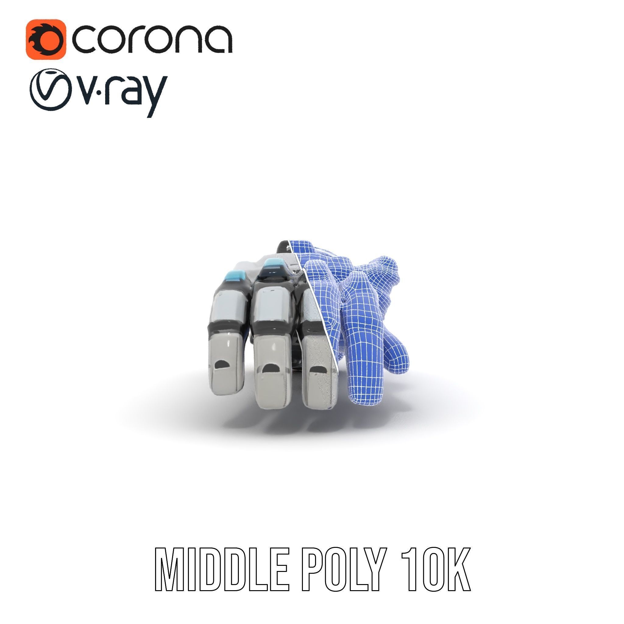 SciFi Robotic Arm Model Pack Low-poly 3D model_27