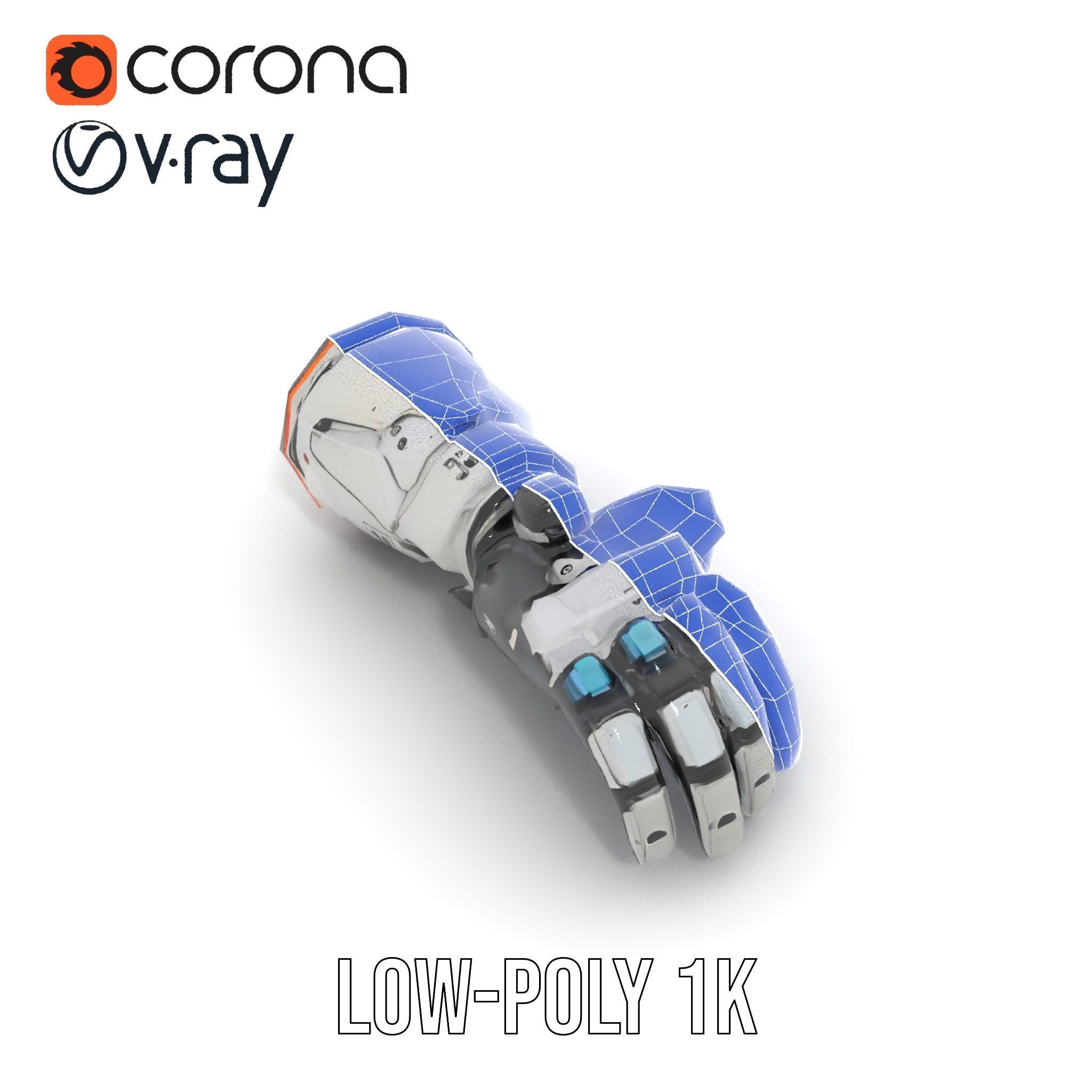 SciFi Robotic Arm Model Pack Low-poly 3D model_20