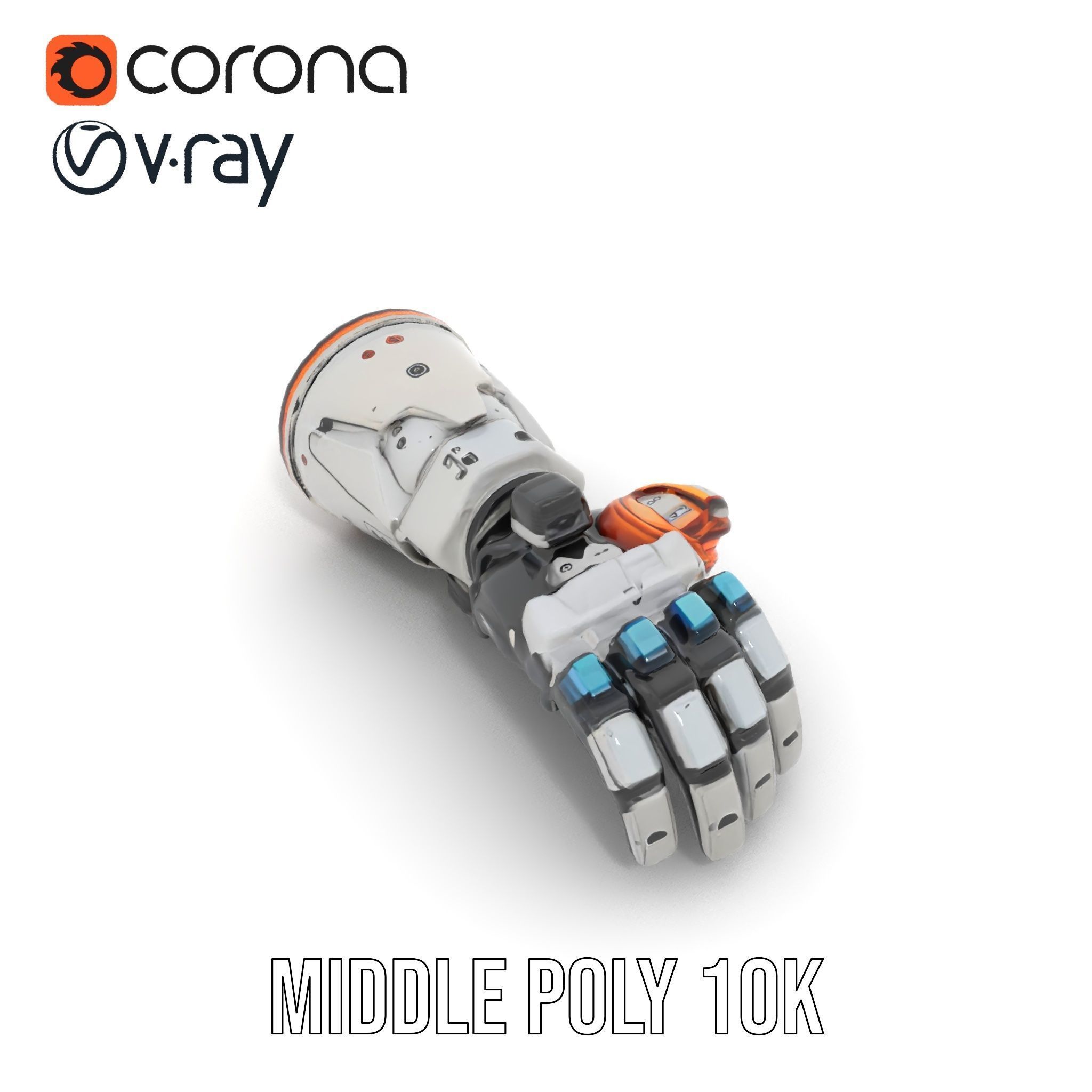 SciFi Robotic Arm Model Pack Low-poly 3D model_6
