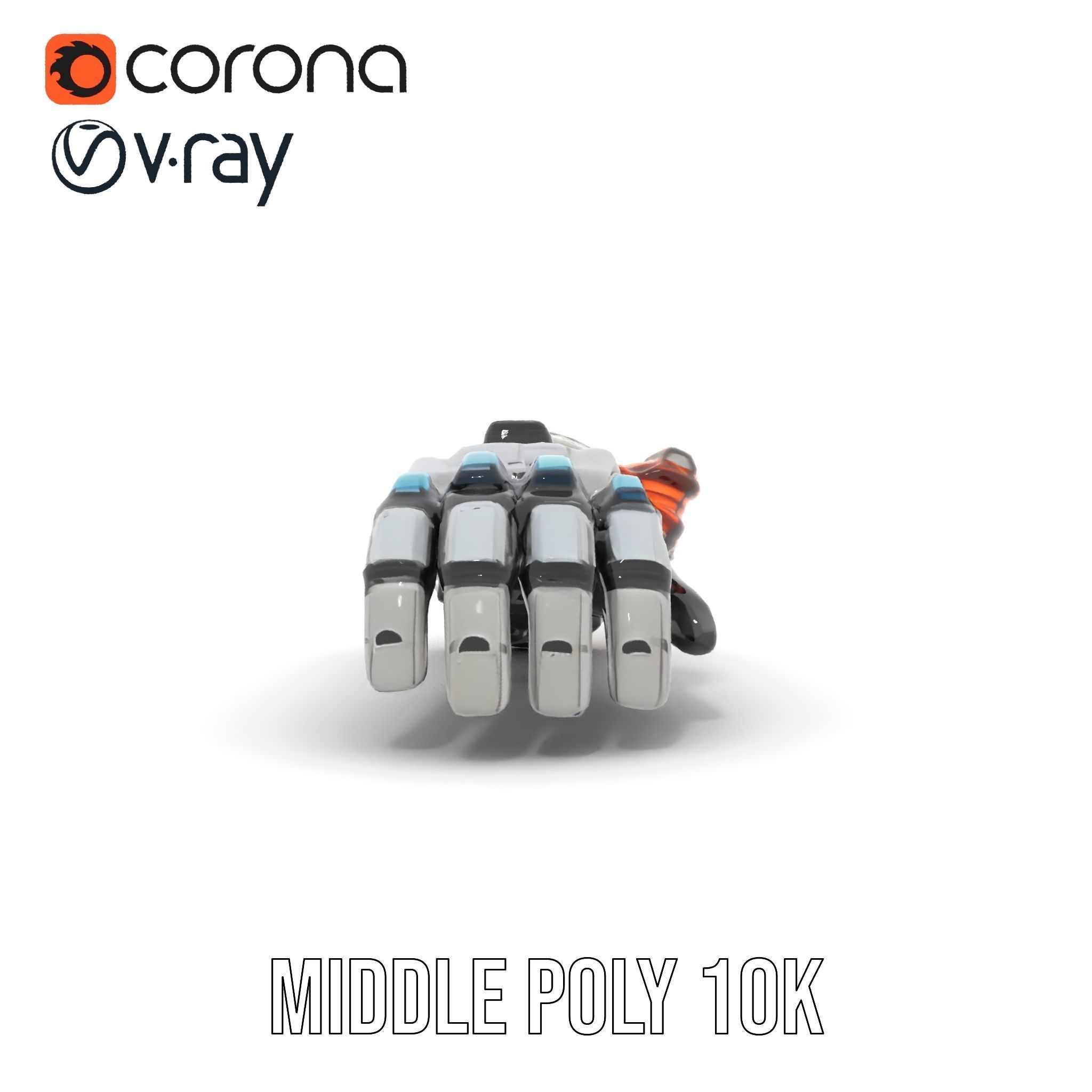 SciFi Robotic Arm Model Pack Low-poly 3D model_19