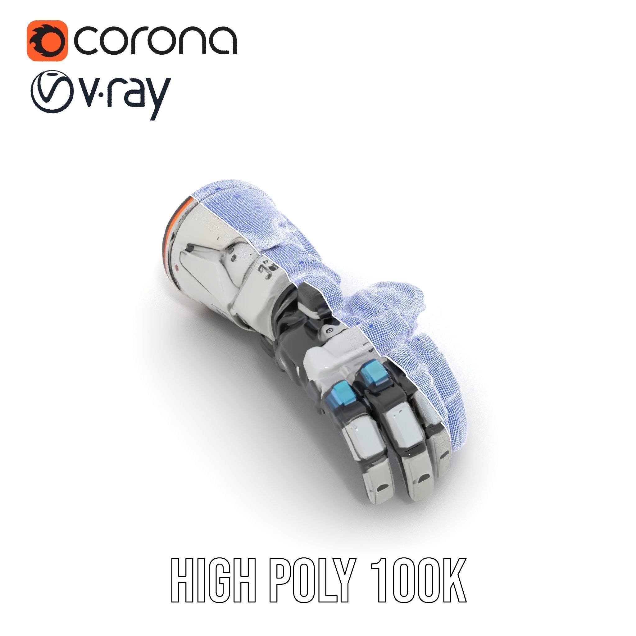 SciFi Robotic Arm Model Pack Low-poly 3D model_34