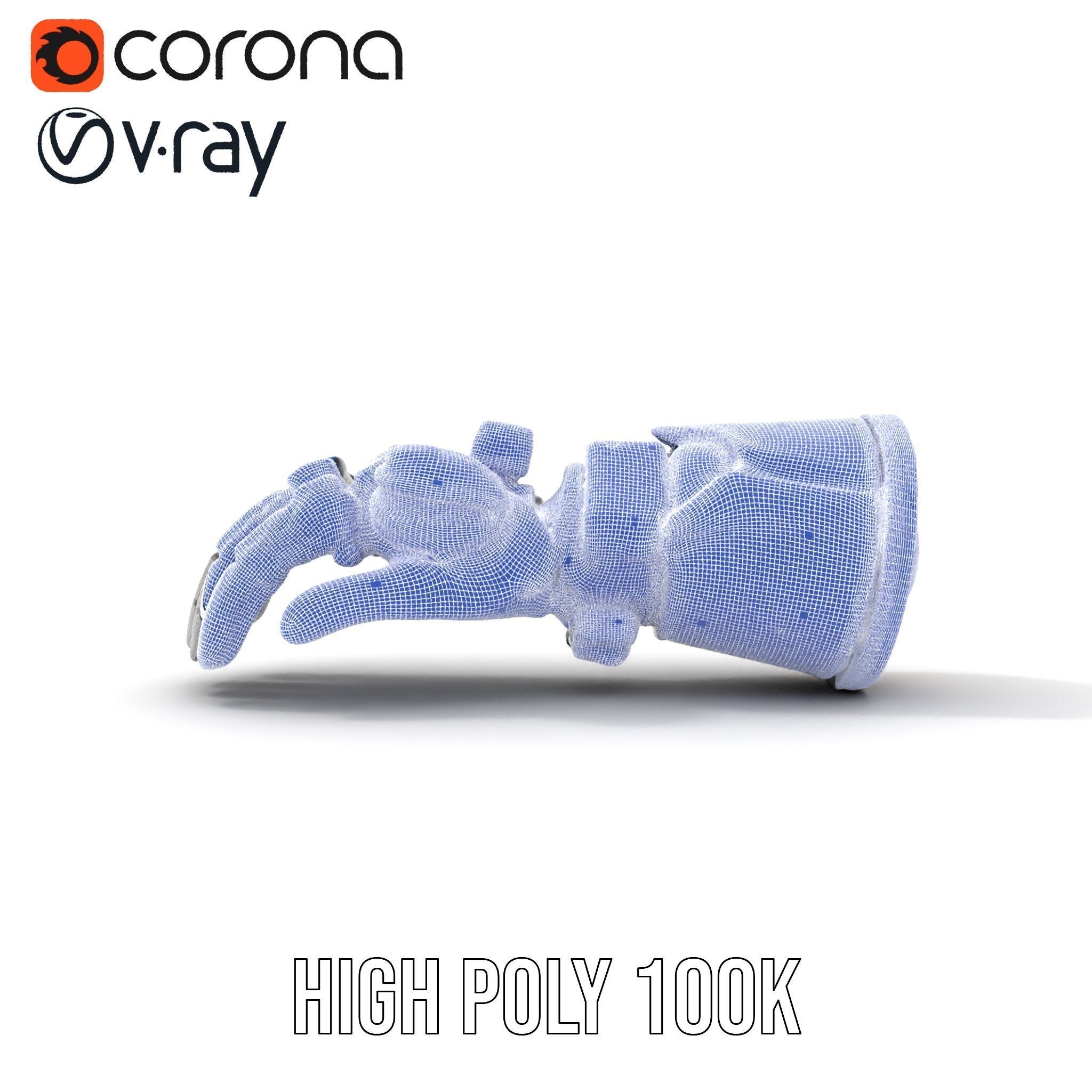 SciFi Robotic Arm Model Pack Low-poly 3D model_33