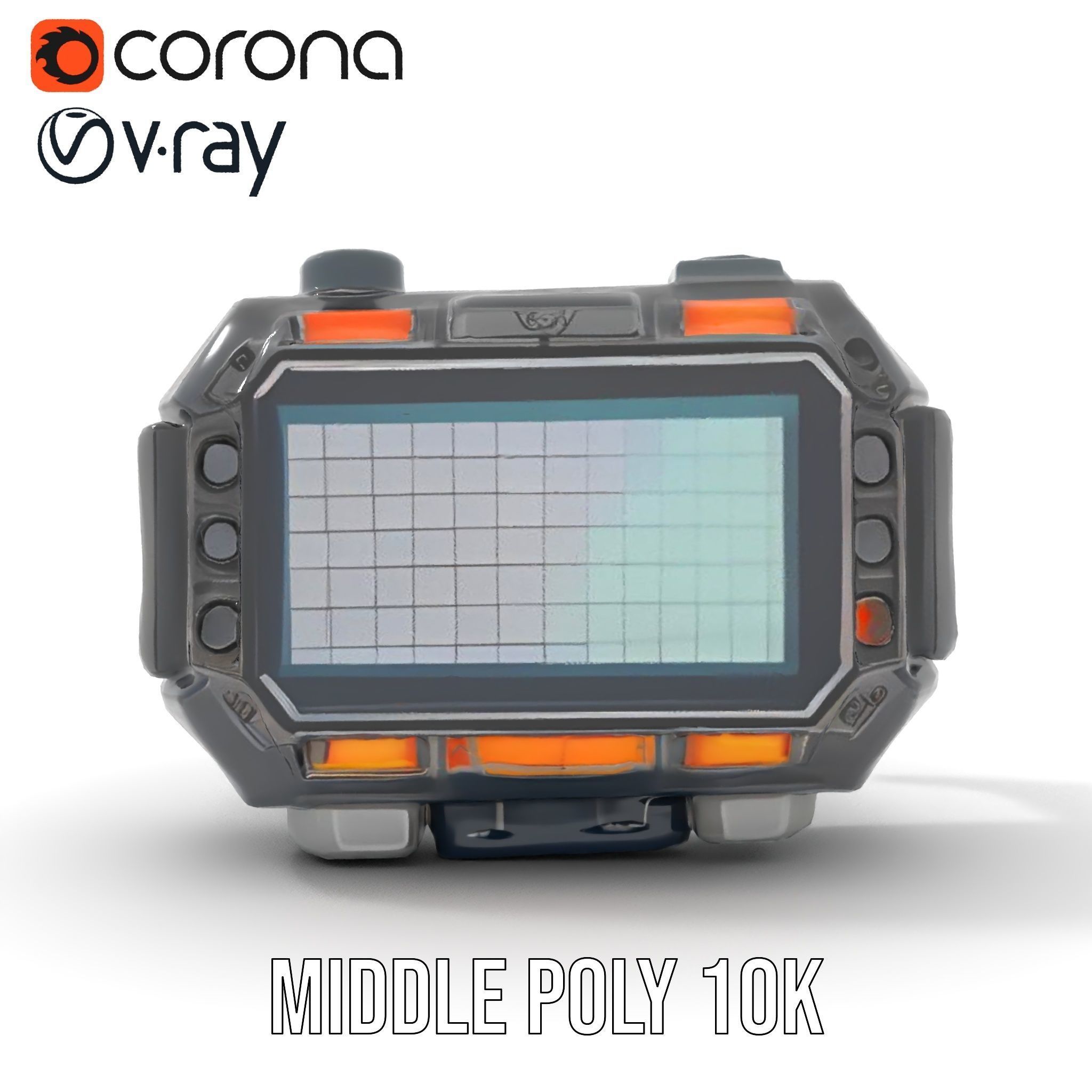 Futuristic Wrist Device Display model pack Low-poly 3D model_7