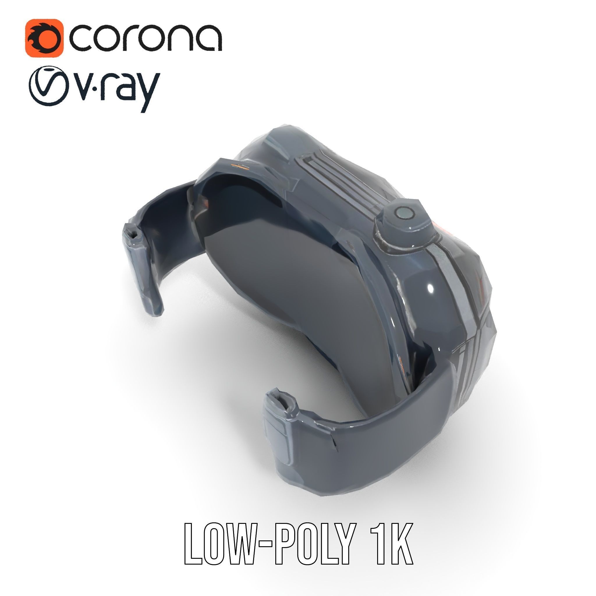 Futuristic Wrist Device Display model pack Low-poly 3D model_25