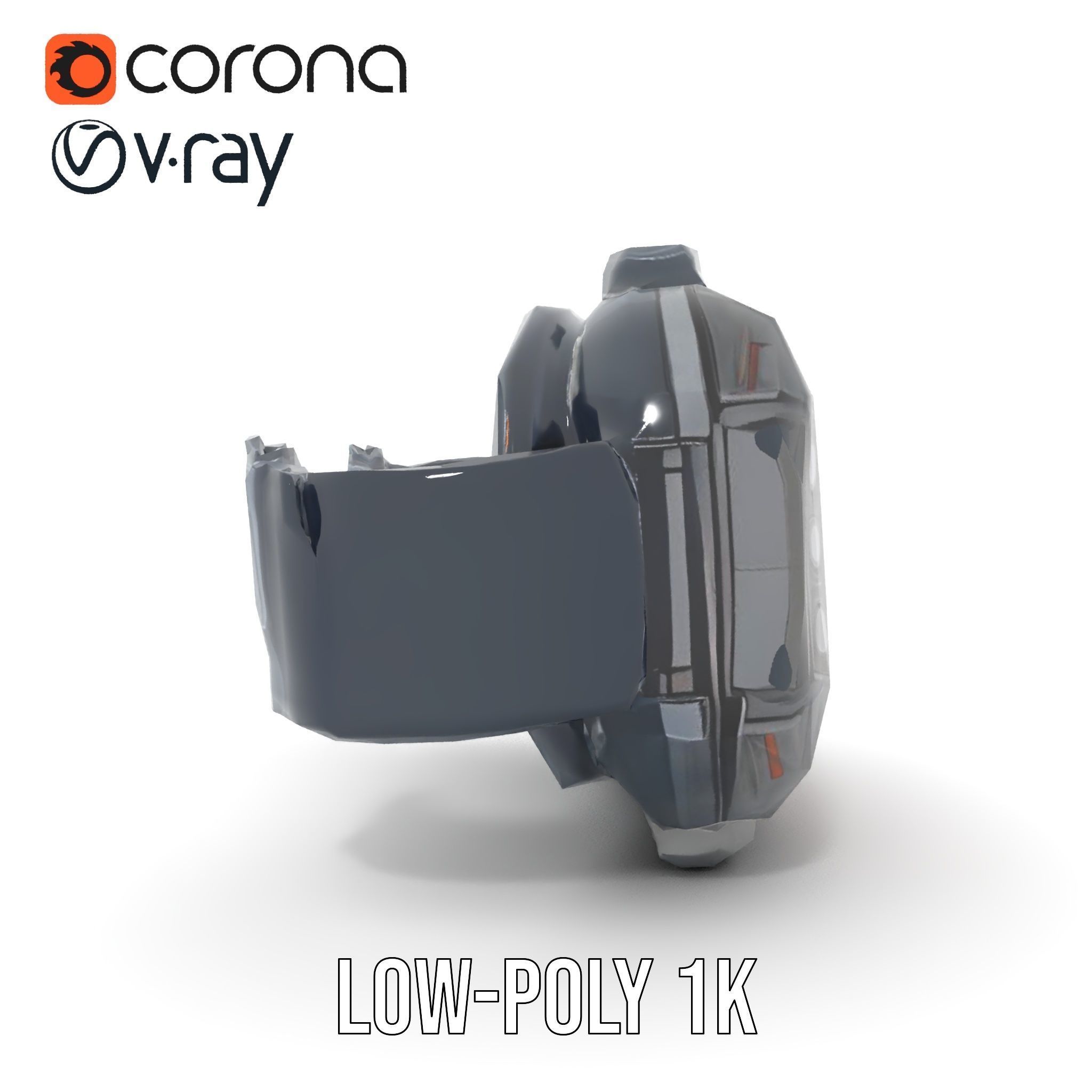 Futuristic Wrist Device Display model pack Low-poly 3D model_28