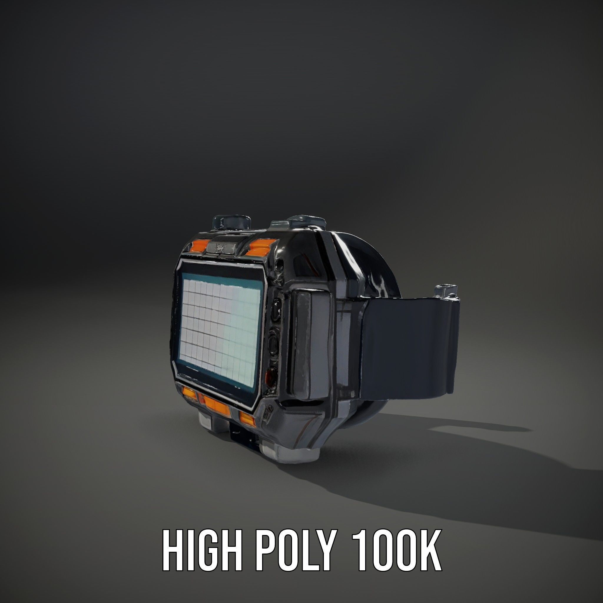 Futuristic Wrist Device Display model pack Low-poly 3D model_10