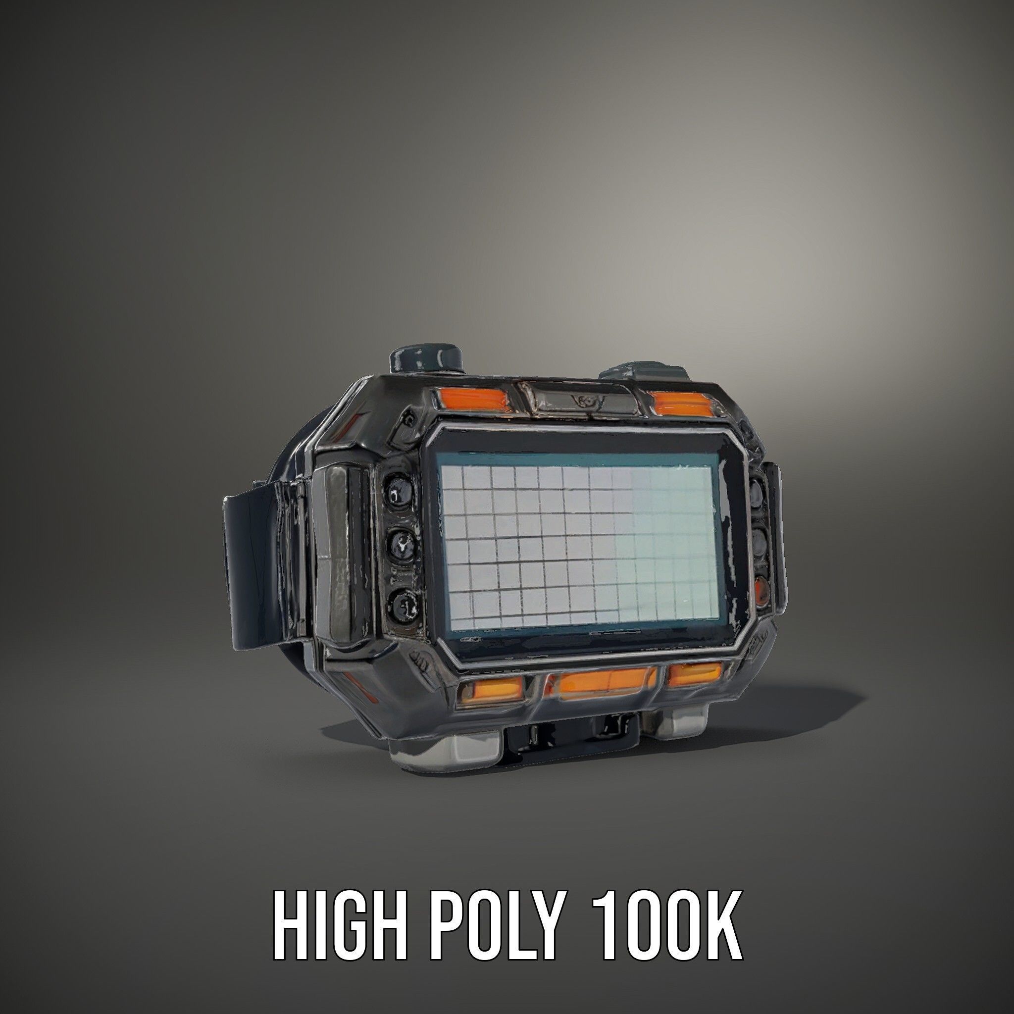 Futuristic Wrist Device Display model pack Low-poly 3D model_13