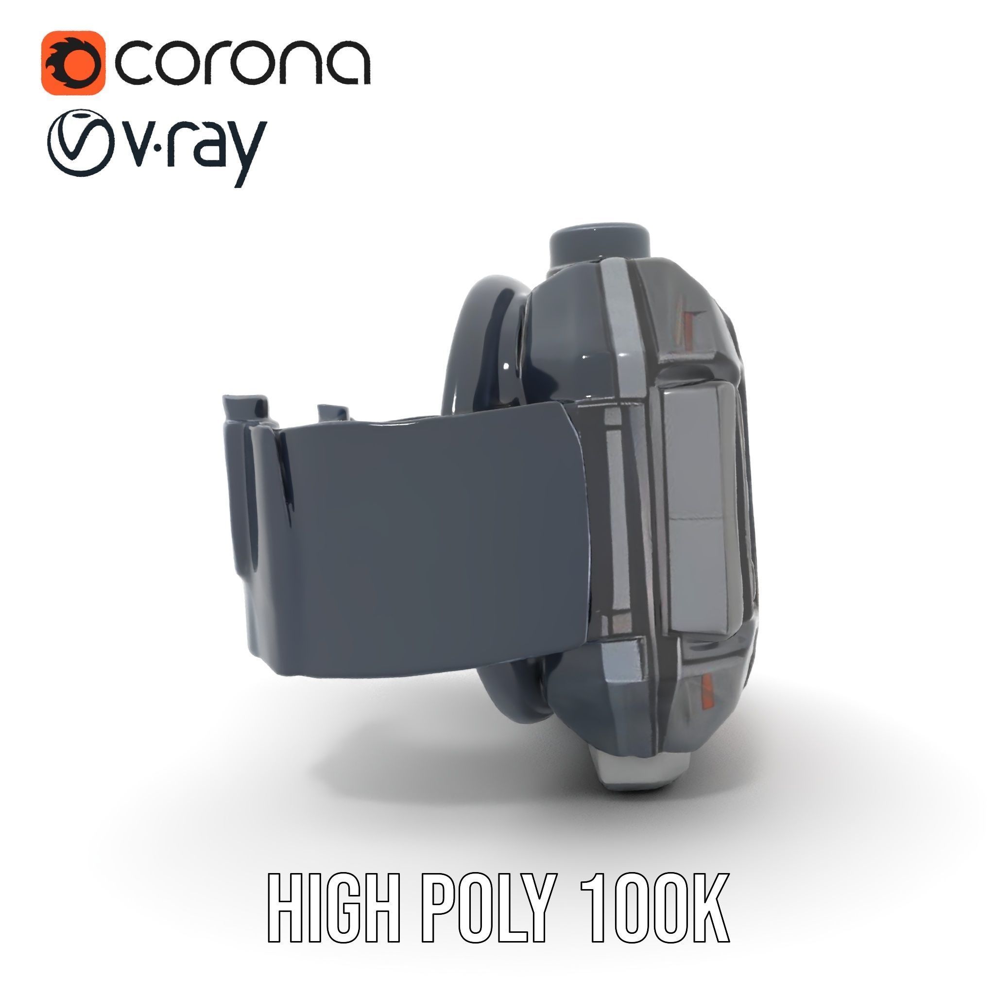 Futuristic Wrist Device Display model pack Low-poly 3D model_21