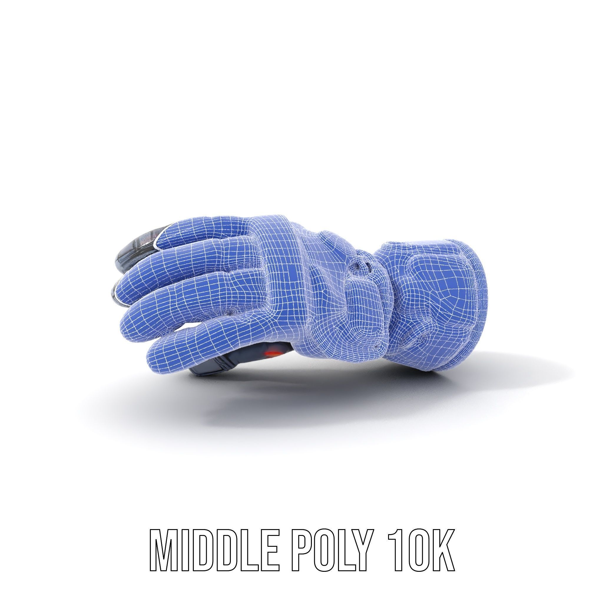 Futuristic Robotic Glove Model Pack with LED Accents Low-poly 3D model_6