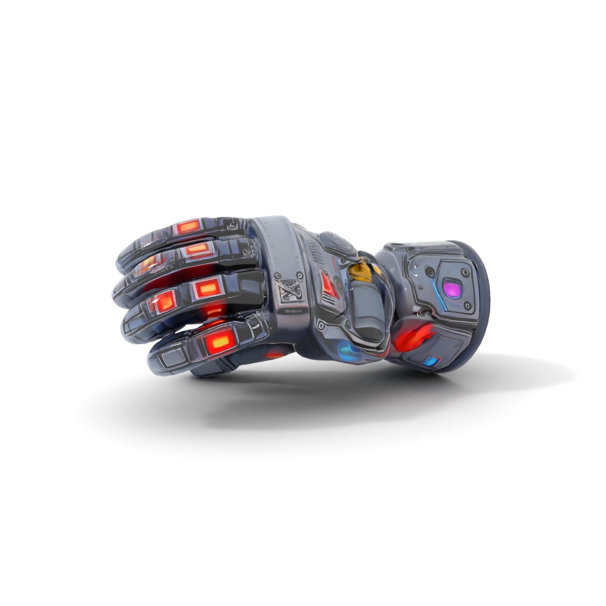 Futuristic Robotic Glove Model Pack with LED Accents Low-poly 3D model_20