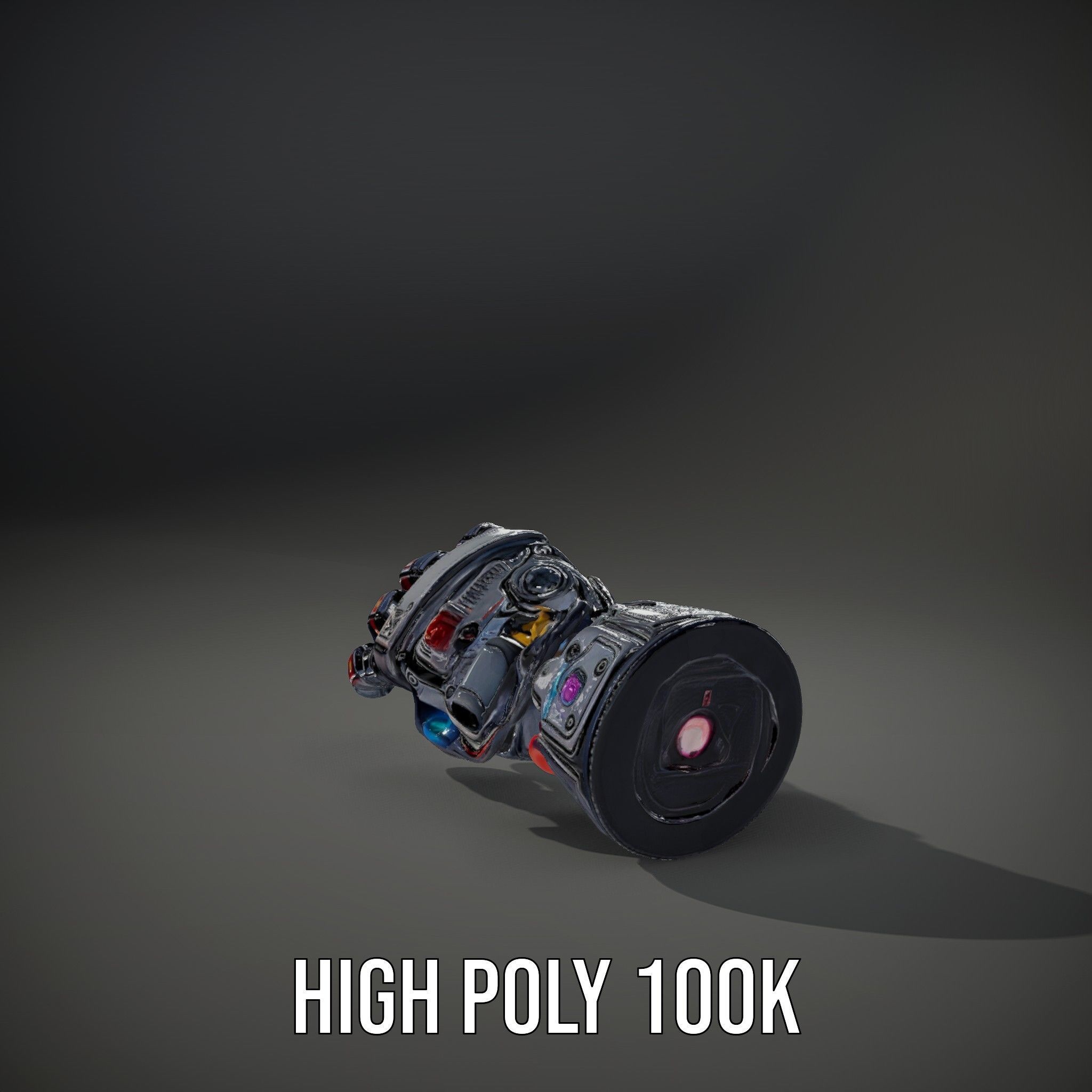 Futuristic Robotic Glove Model Pack with LED Accents Low-poly 3D model_11