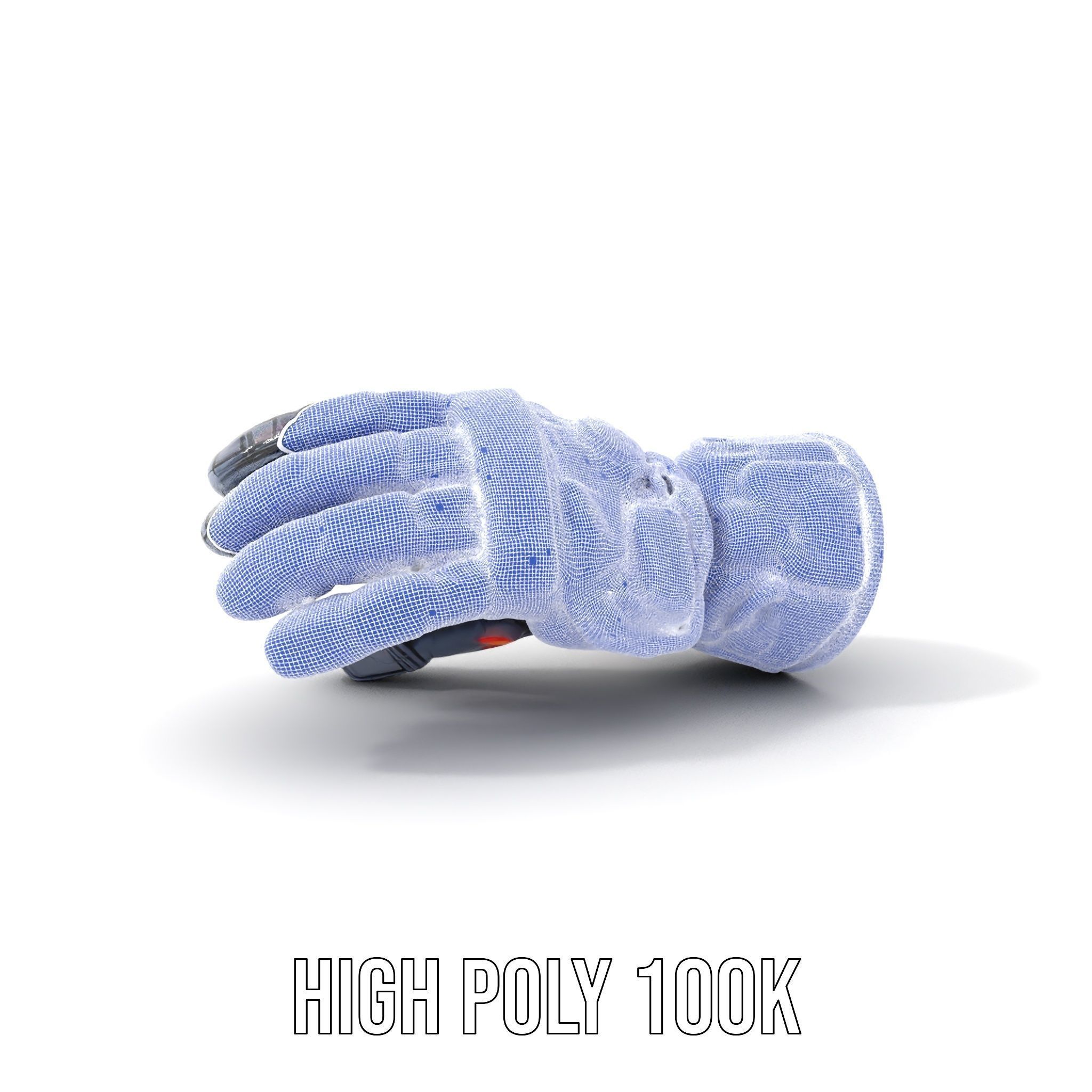 Futuristic Robotic Glove Model Pack with LED Accents Low-poly 3D model_5