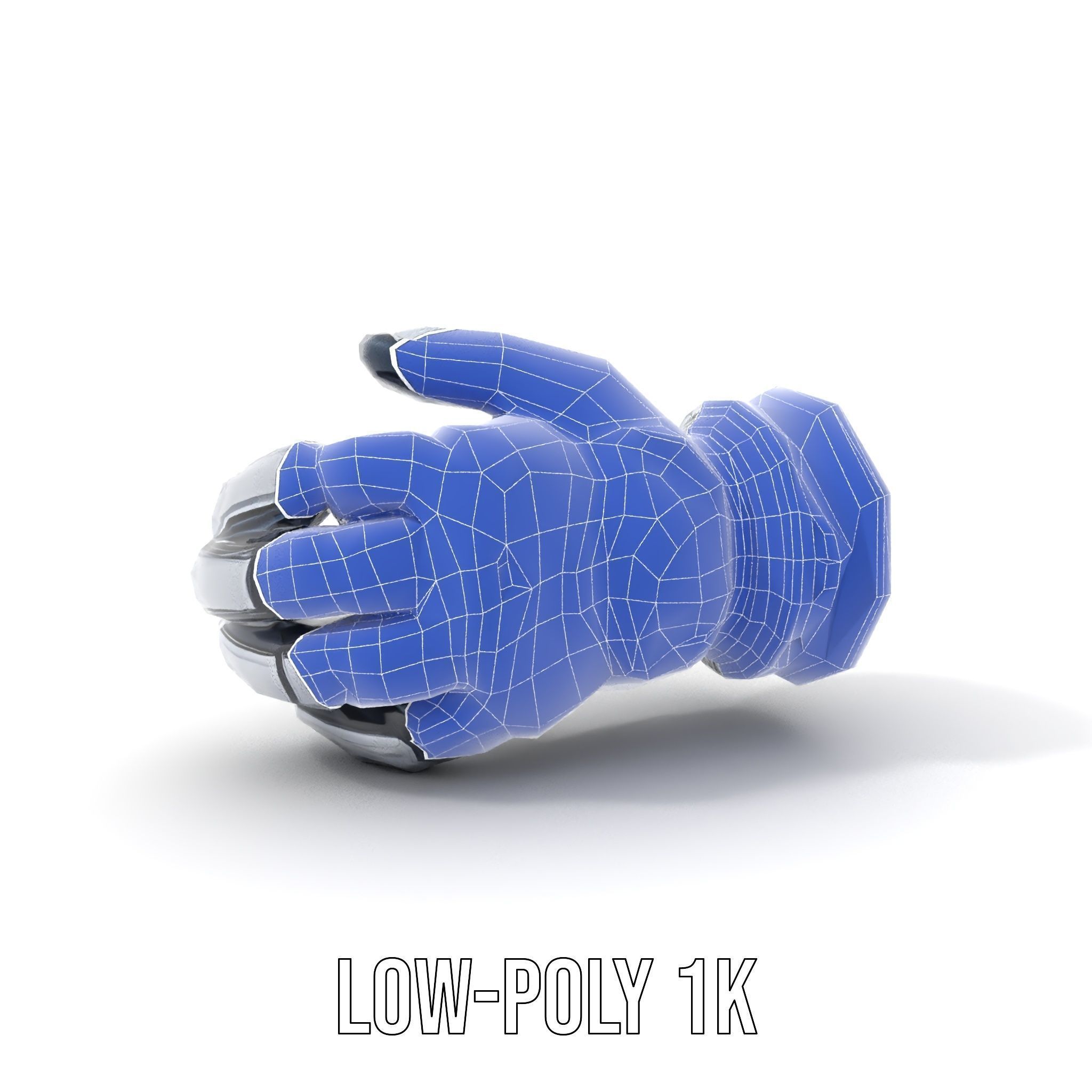 Futuristic Robotic Hand Model Pack Low-poly 3D model_28