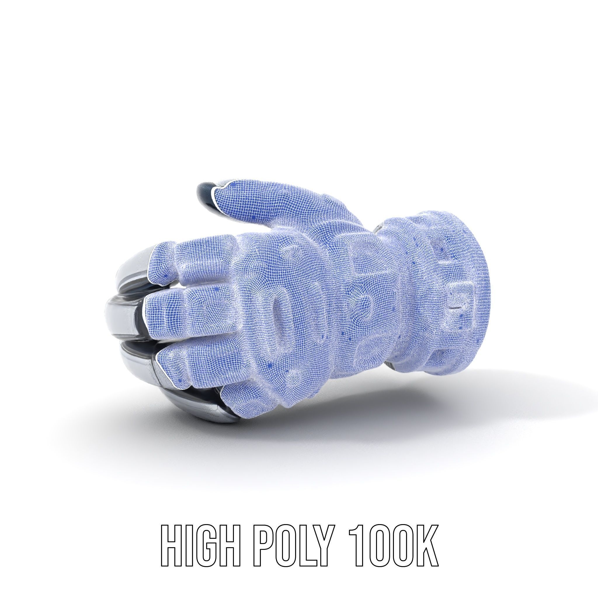 Futuristic Robotic Hand Model Pack Low-poly 3D model_5