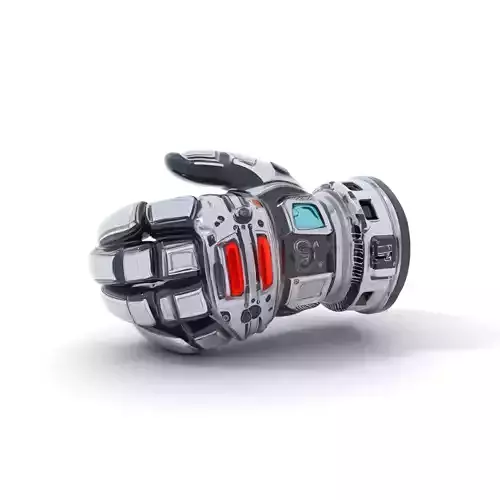 Futuristic Robotic Hand Model Pack Low-poly 3D model