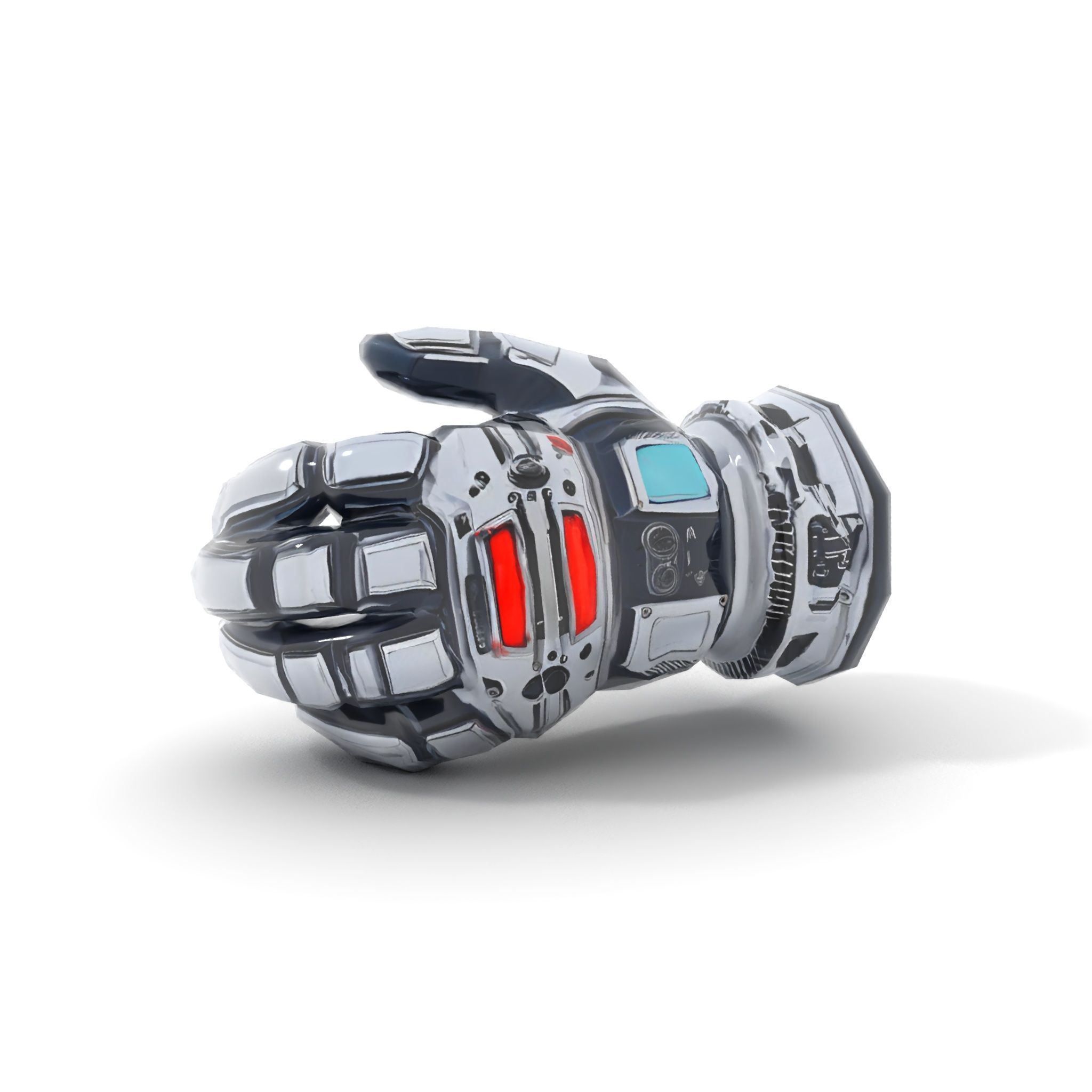 Futuristic Robotic Hand Model Pack Low-poly 3D model_8